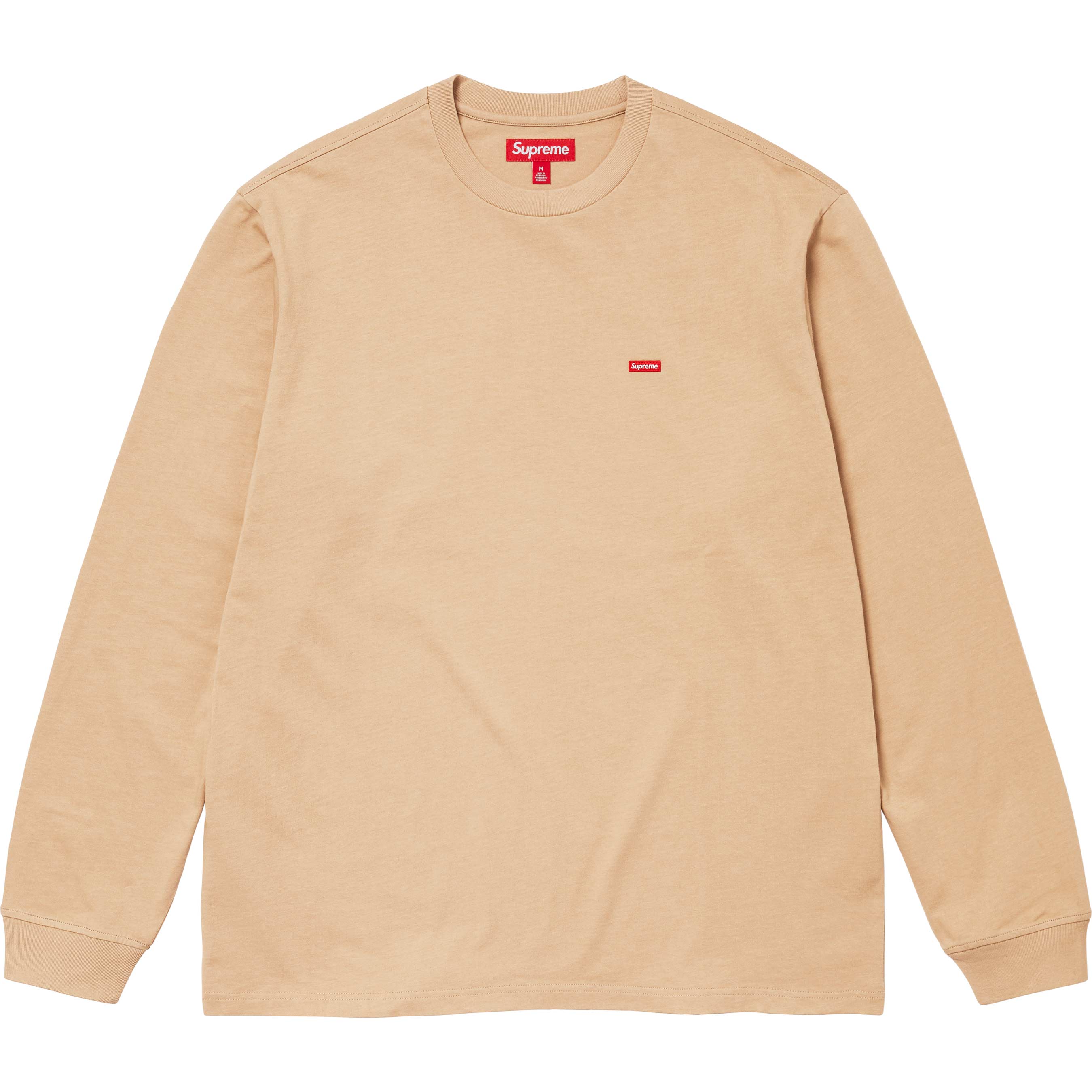 Supreme FW24 Small Box Logo Long Sleeve T-Shirt - Dark Tan | Streetwear Fashion, Urban Style, Casual Outfit for Men & Women
