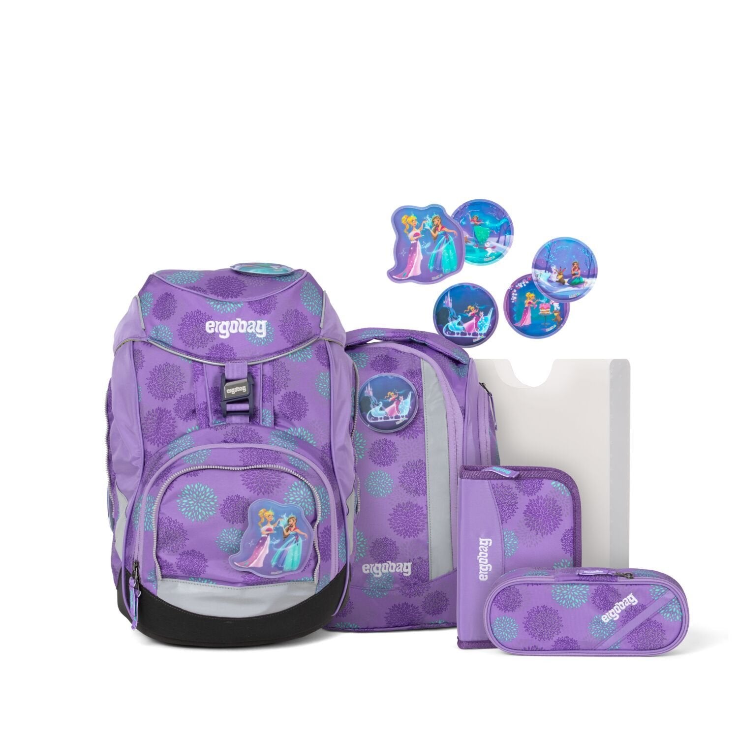 Ergobag School Backpack 6-Piece Set - SleighBear Glow Edition | Lightweight Durable Backpack for Kids | Perfect for School, Travel & Outdoor Adventures