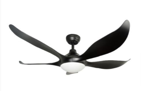 D'Fan 52 Inch 45W Black Ceiling Fan with Remote Control - Energy Efficient Quiet Operation for Bedroom, Living Room, and Outdoor Patio