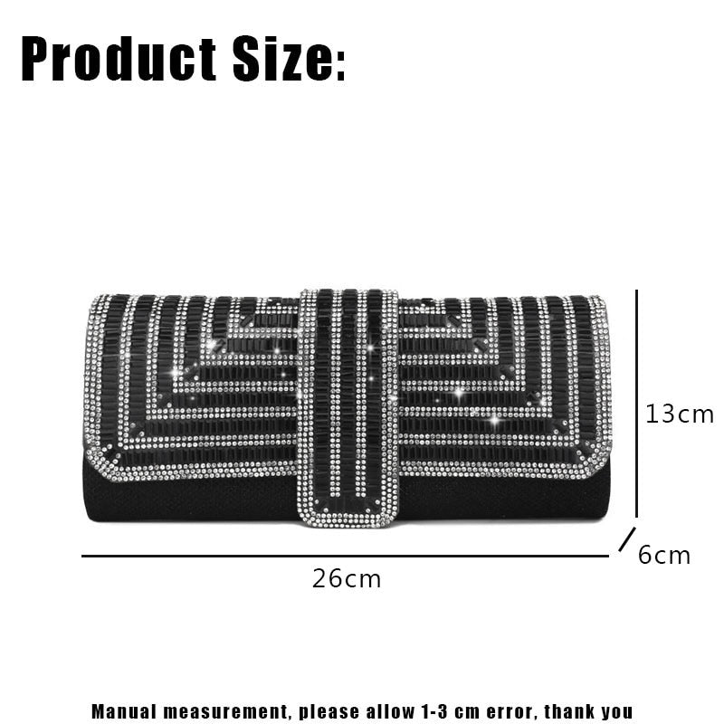 Sparkly Evening Clutch Purse for Women - Elegant Glitter Party Bag for Weddings, Prom & Special Occasions