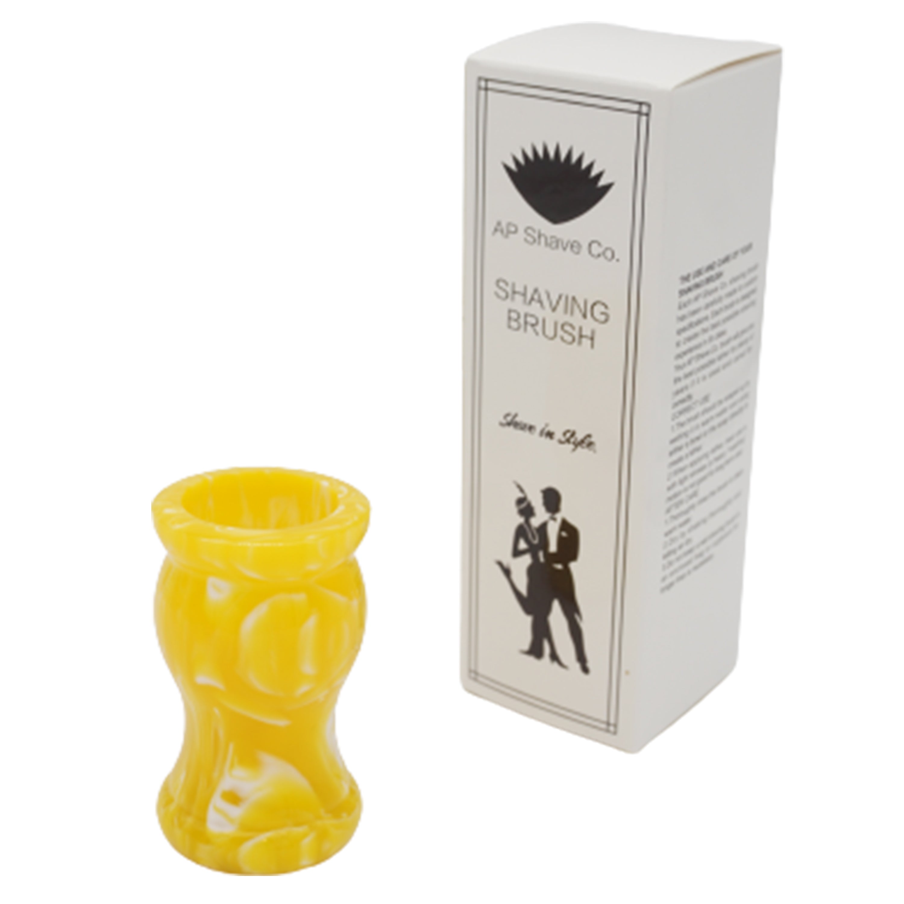 Premium Handcrafted Lemon Drop Shaving Brush Handle - Fits 24mm & 26mm Knots - Perfect for Wet Shaving & Grooming Gifts for Men