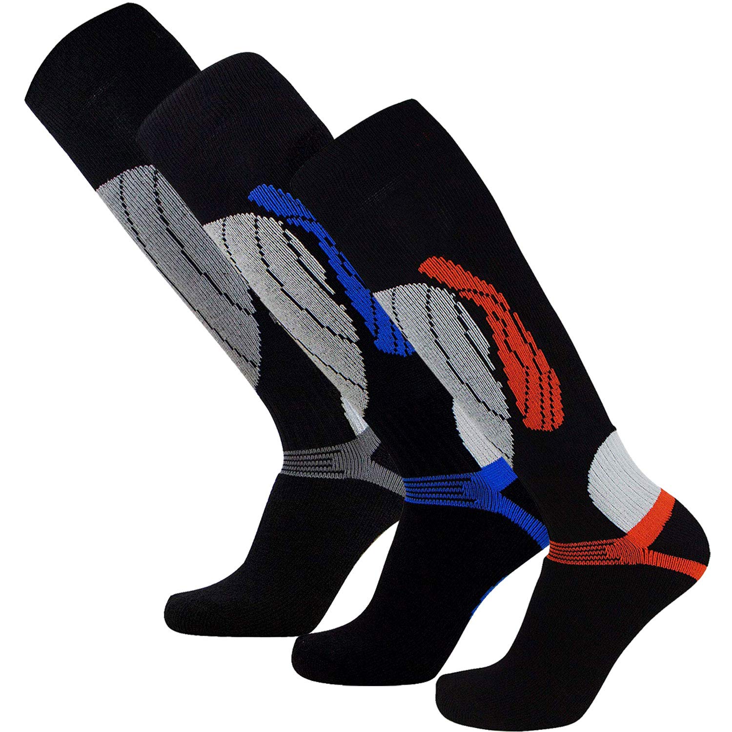 Premium Merino Wool Ski Socks for Men & Women - Thermal Winter Snowboard Socks with Cushioning & Arch Support - Perfect for Skiing, Snowboarding & Cold Weather Outdoor Activities