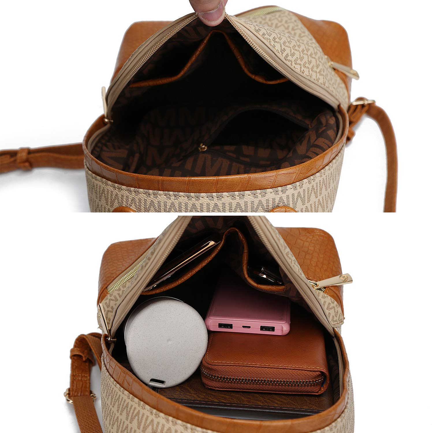 MKF Vegan Leather Backpack for Women - Stylish Travel & Work Bag