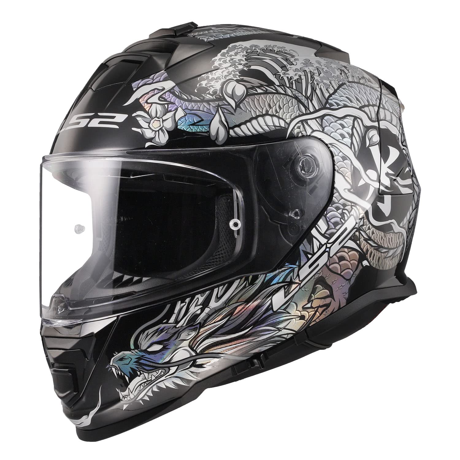 LS2 Assault Full Face Motorcycle Helmet with Sun Shield - DOT Certified for Safety - Comfortable & Lightweight Design for Street & Off-Road Riding - Perfect for Commuting, Touring & Adventure Motorcycling
