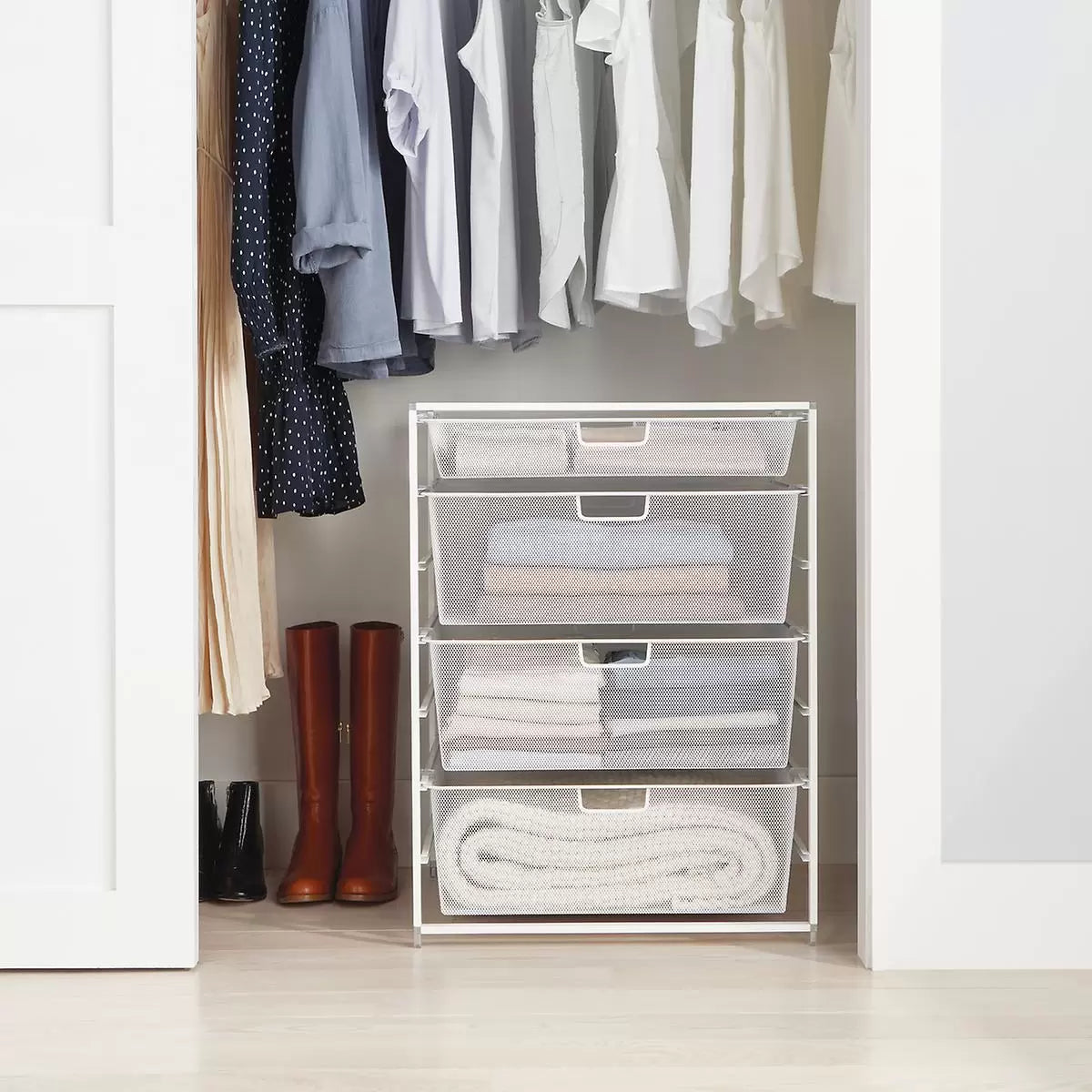 Elfa Medium 7 Runner Mesh Drawer Organizer Bundle - 45cm Wide x 54cm Deep - Perfect for Closet Storage, Kitchen Organization & Office Supplies