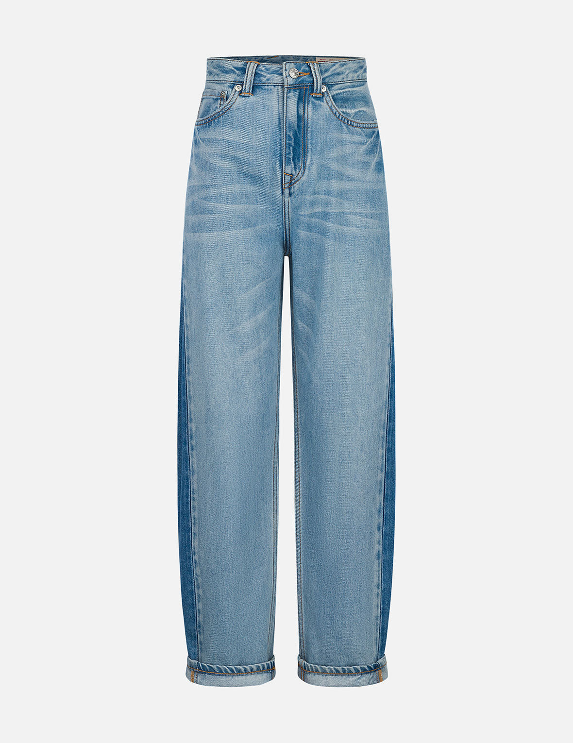 Distressed Seagull Balloon Fit Jeans - Vintage Crackle Wash Denim for Women | Perfect for Casual Outfits, Street Style & Everyday Wear