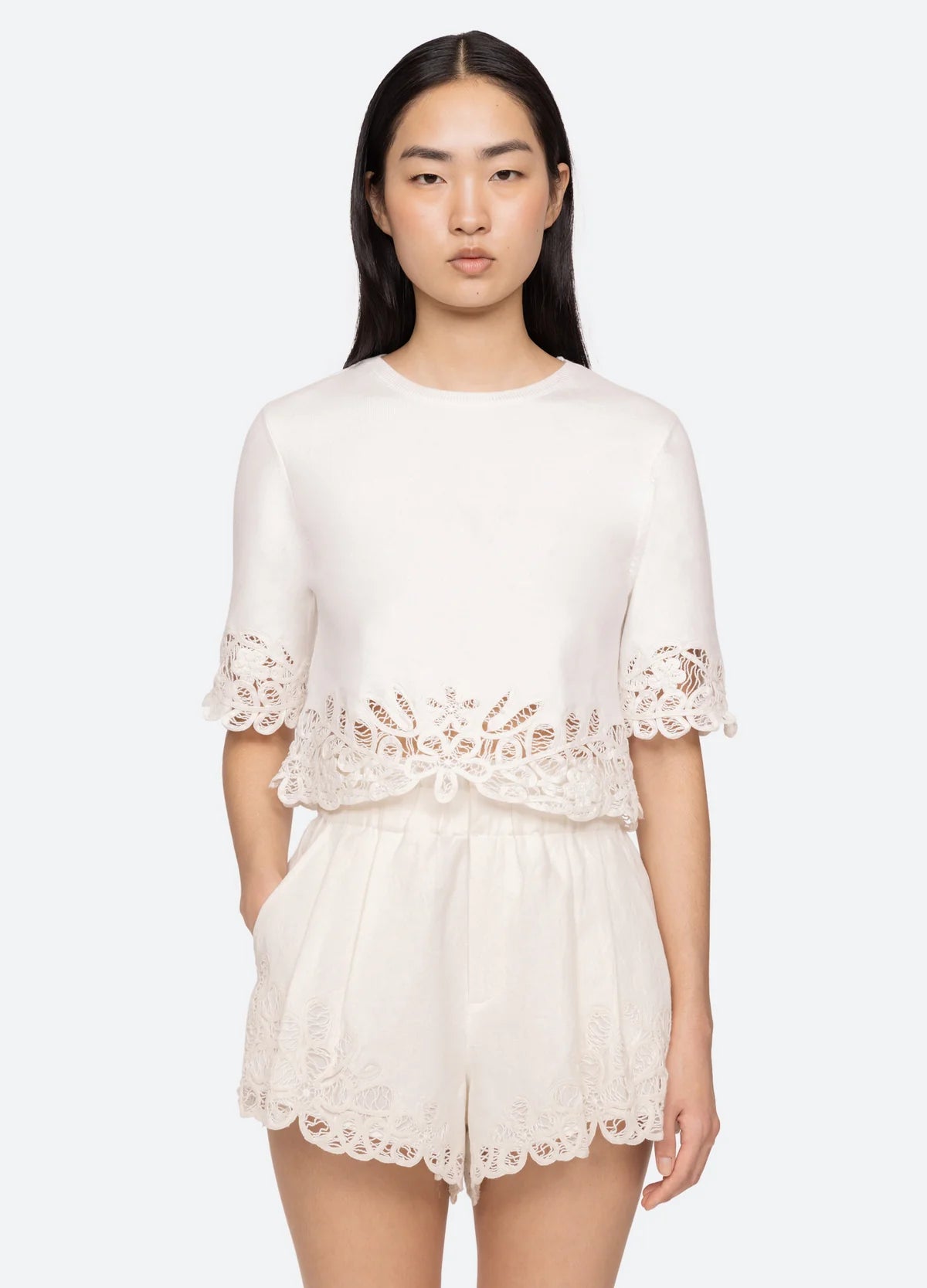 Elke Women's White Sweater - Soft Knit Pullover for Casual Wear & Winter Fashion