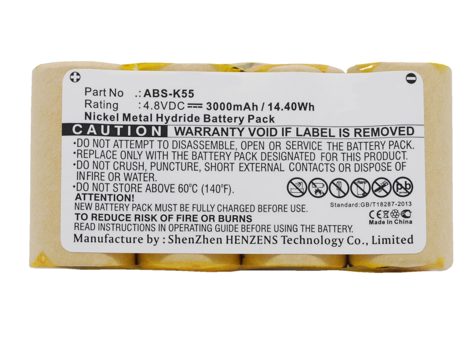 Synergy Digital Vacuum Cleaner Battery for KARCHER K5.0 1.258-106.0 - 4.8V 3000mAh Ni-MH High Capacity Replacement Battery (Compatible with KARCHER ABS-K55) - Perfect for Home Cleaning, Car Detailing & Workshop Use