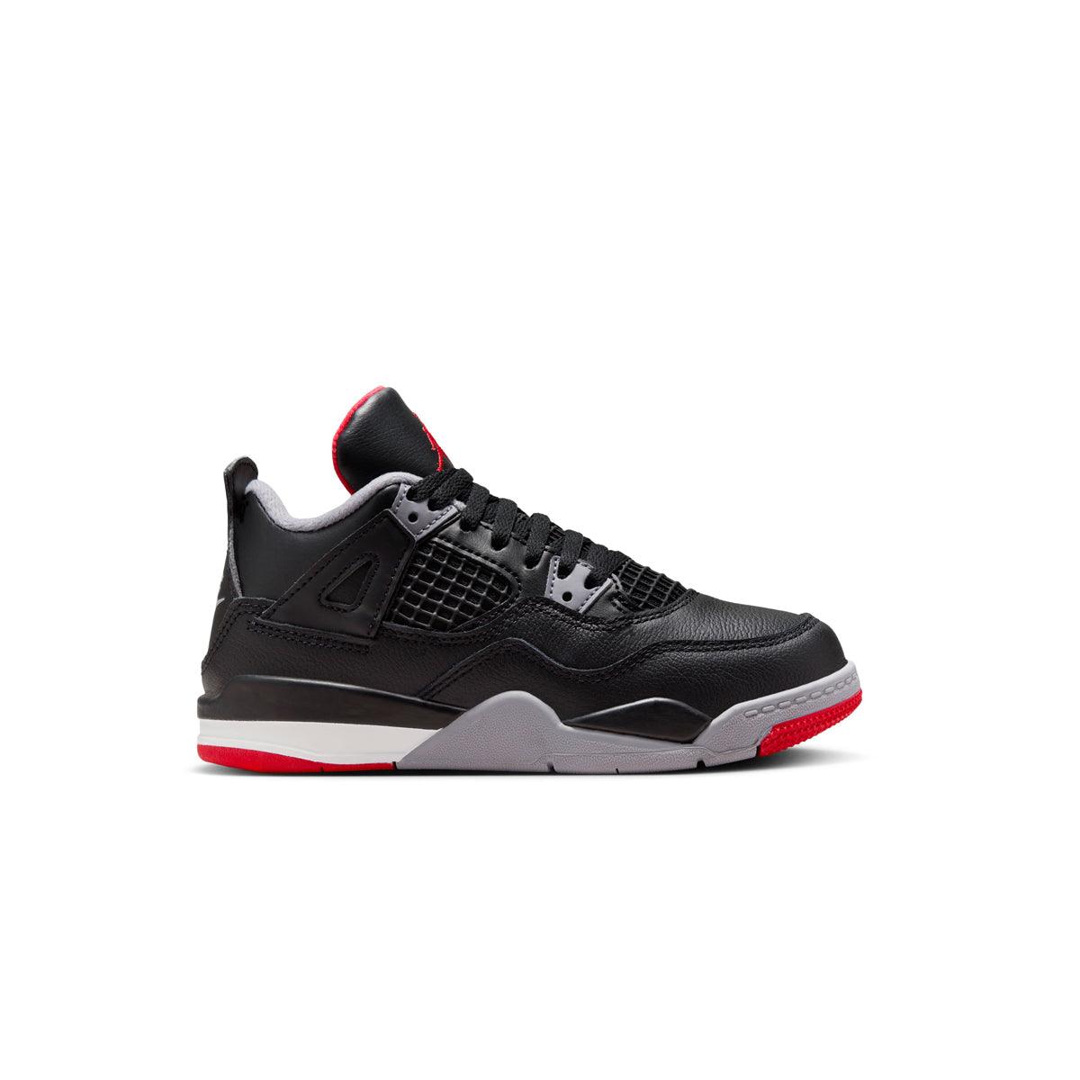 Kids Air Jordan 4 Retro 'Bred Reimagined' Basketball Shoes - Boys' & Girls' Sneakers for Sports, Casual Wear & Street Fashion