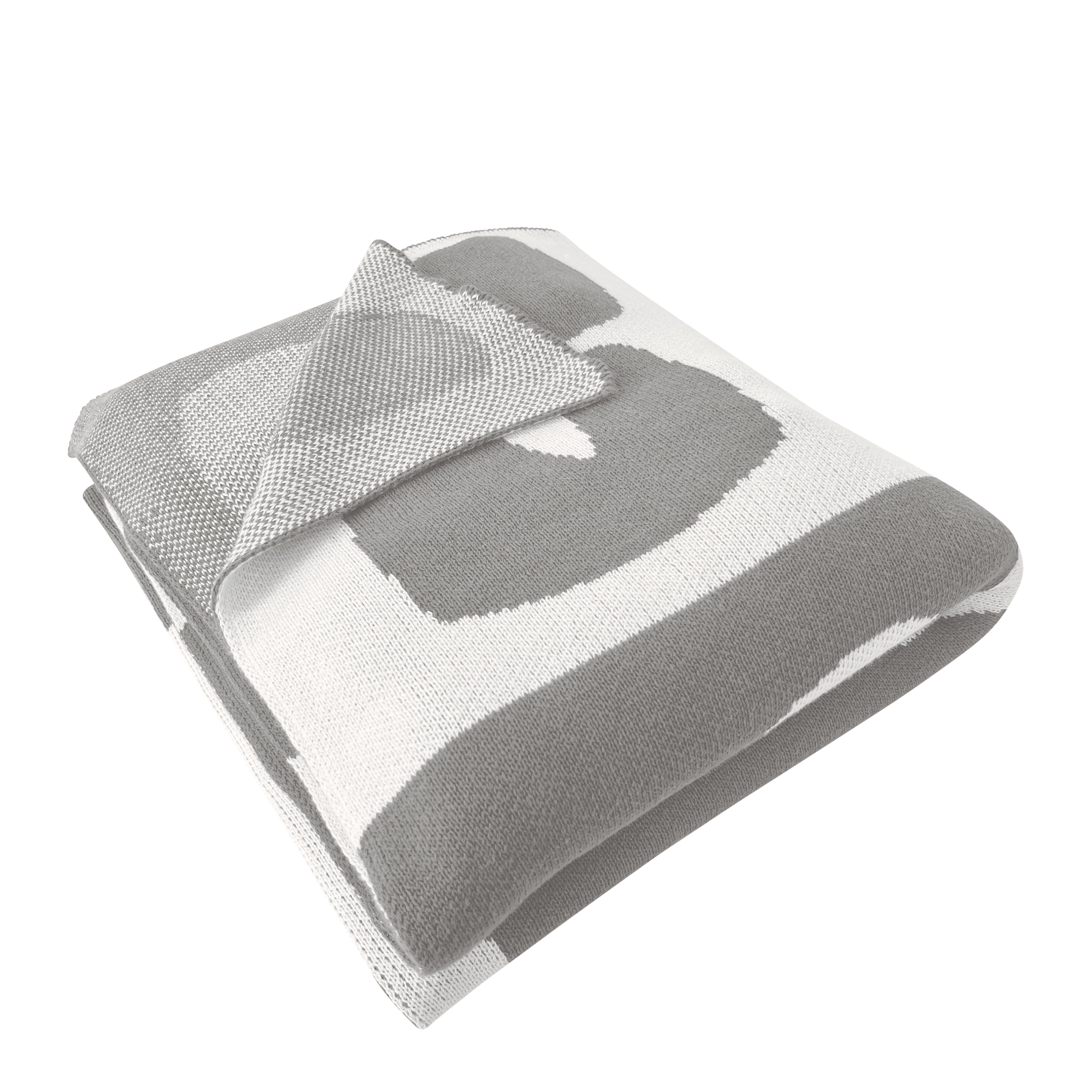 Abstract Knitted Throw Blanket 51