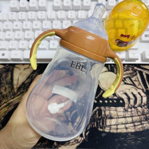 EBL Baby Bottle with Natural Silicone Nipple - BPA Free, Anti-Colic, Leak-Proof - Perfect for Newborns, Infants & Toddlers - Ideal for Breastfeeding, Formula Feeding & On-the-Go Use