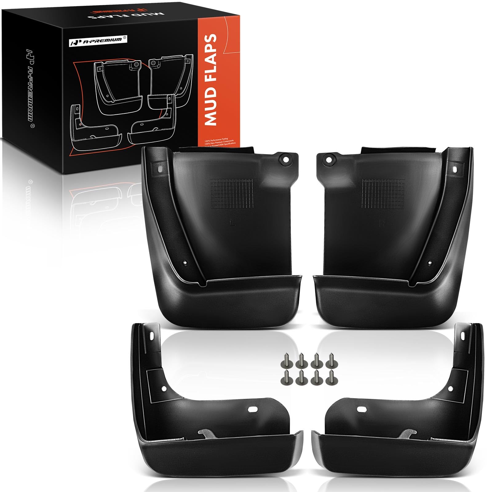 Premium 4PCS Mud Flaps Splash Guards for Honda Accord 2003-2007 Sedan - Front & Rear Set with Hardware Accessories | All-Weather Protection Against Road Debris & Splashes