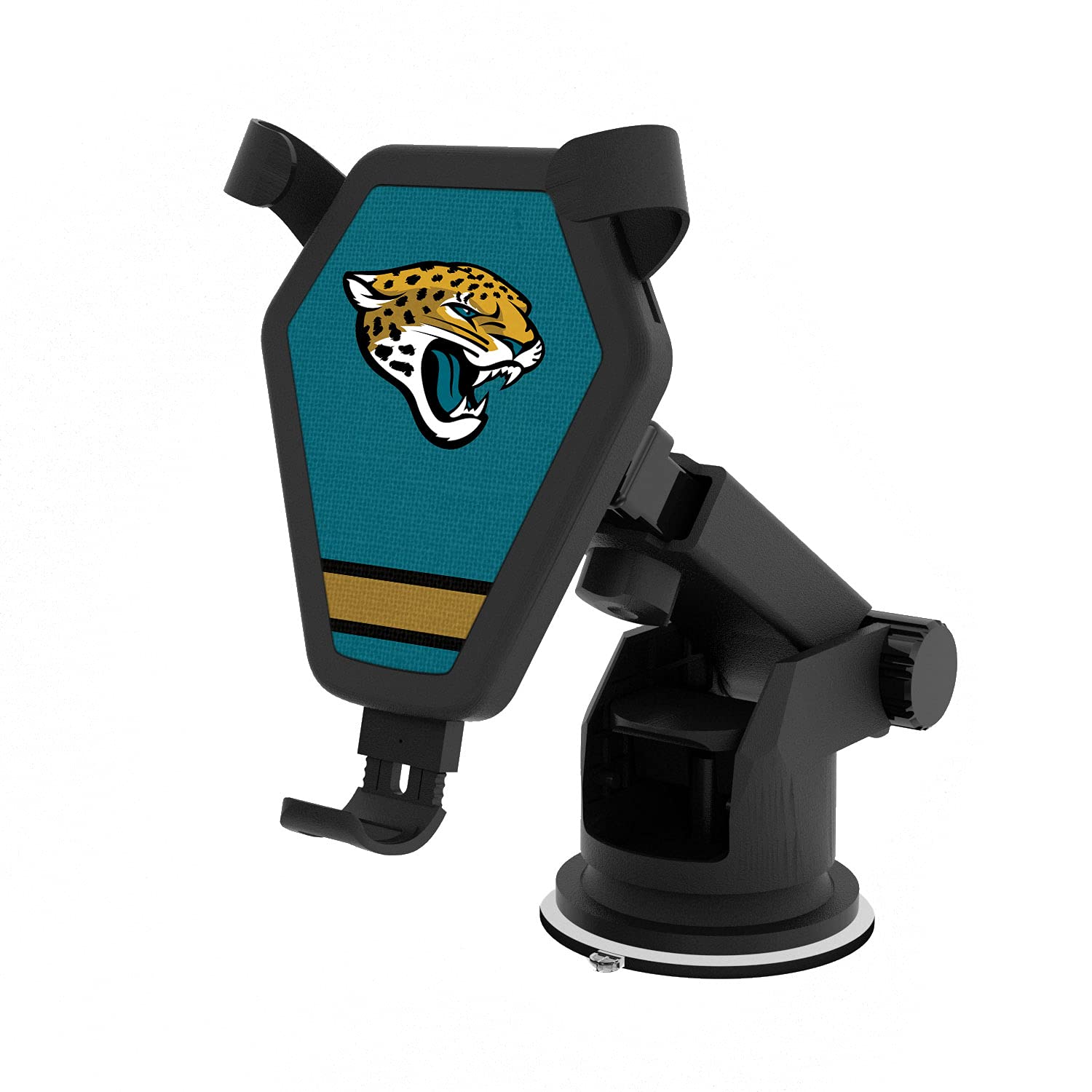Jacksonville Jaguars NFL Team Logo Wireless Car Charger - Fast Qi Charging Pad for iPhone, Samsung, Android Phones - Perfect for Jaguars Fans & Road Trips