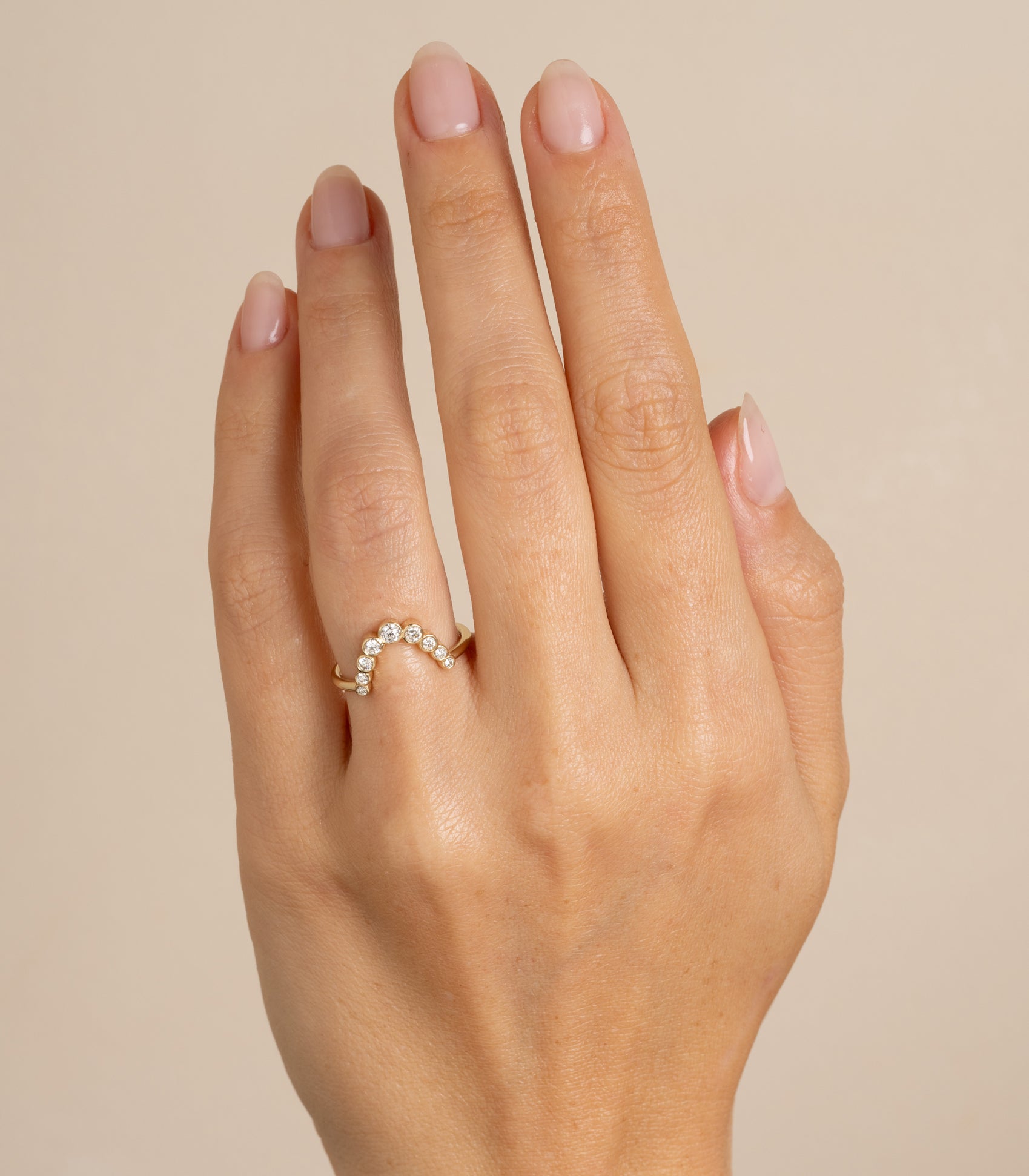 Bezels Sunrise Nesting Band - Stackable Gold & Silver Rings for Women - Perfect for Layering, Everyday Wear & Special Occasions