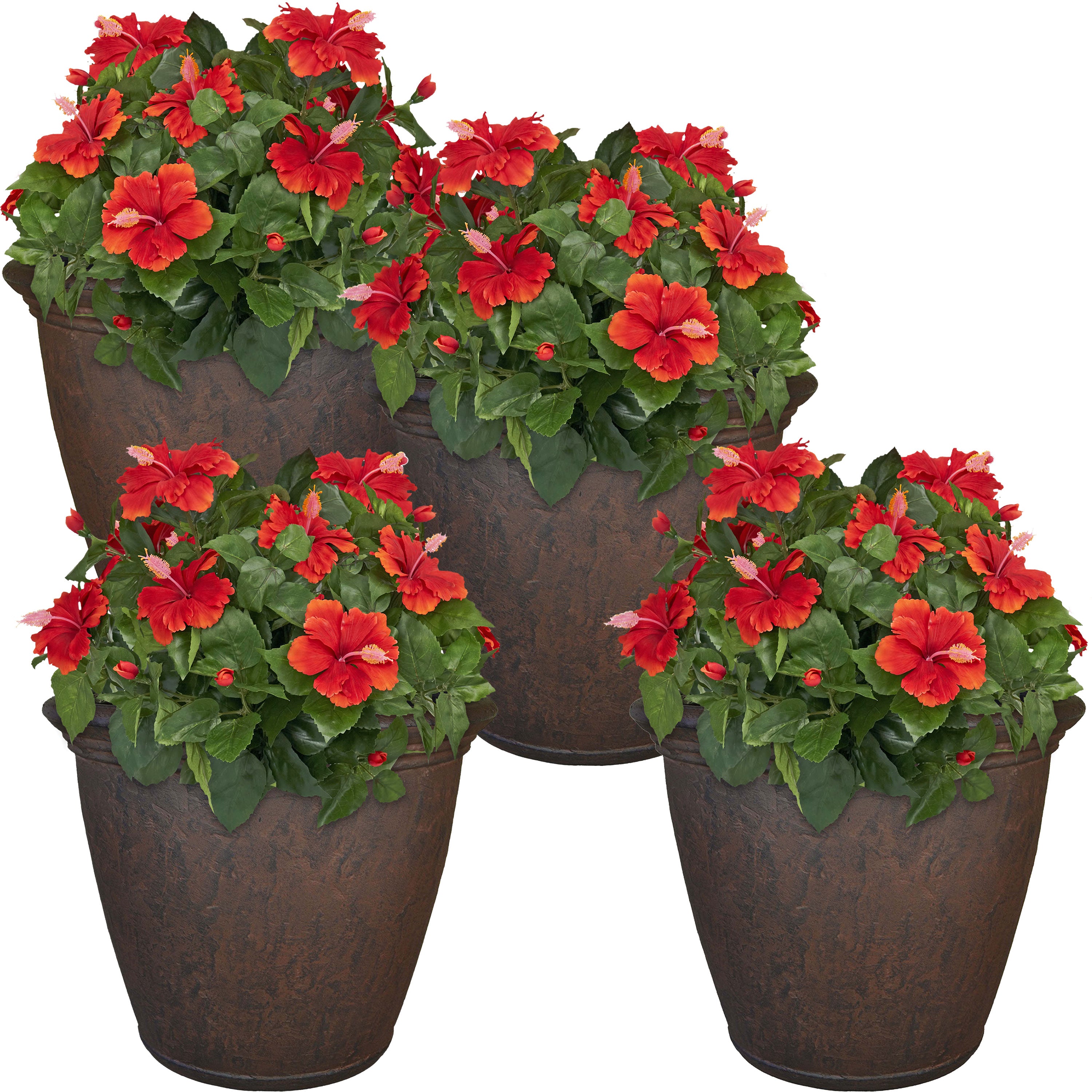 Sunnydaze Anjelica Polyresin Outdoor Flower Pot Planter - Durable Garden Decor for Patio, Balcony & Yard - Perfect for Flowers, Plants & Home Landscaping