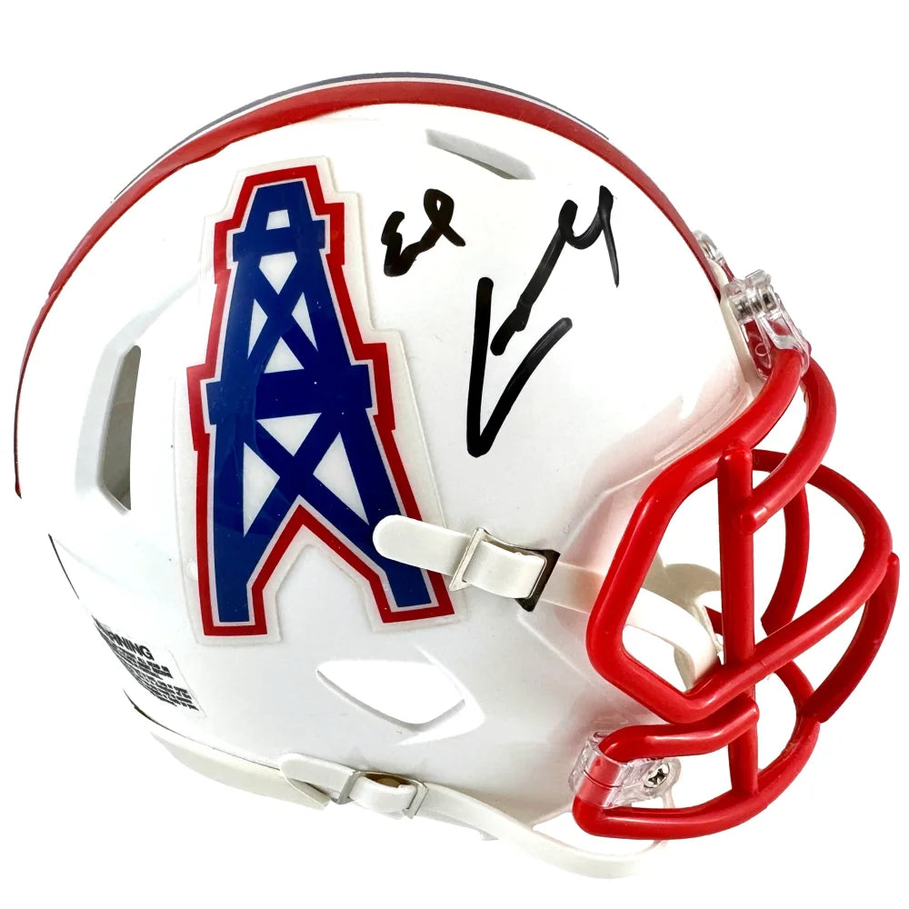 Earl Campbell Autographed Houston Oilers Mini Helmet - Signed with BAS COA - Perfect for Texans Fans, Sports Memorabilia Collectors, and Man Cave Decor