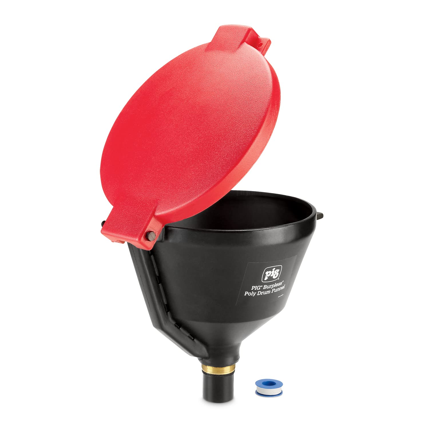New Pig PMB30001-RD Burpless Drum Funnel for 30 & 55 Gallon Plastic/Steel Drums with 2