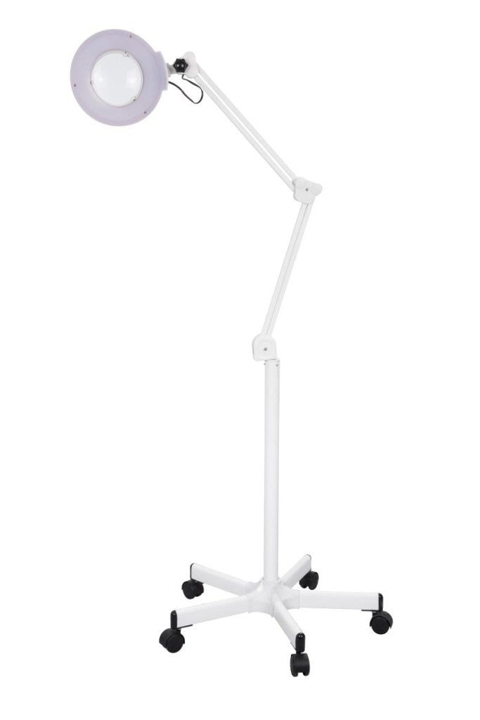 Silverfox LED Magnifying Lamp with 5X Magnifier - Adjustable Desk Clamp Light for Reading, Crafts, Jewelry Making & Close Work - Bright 5500K Daylight White Light