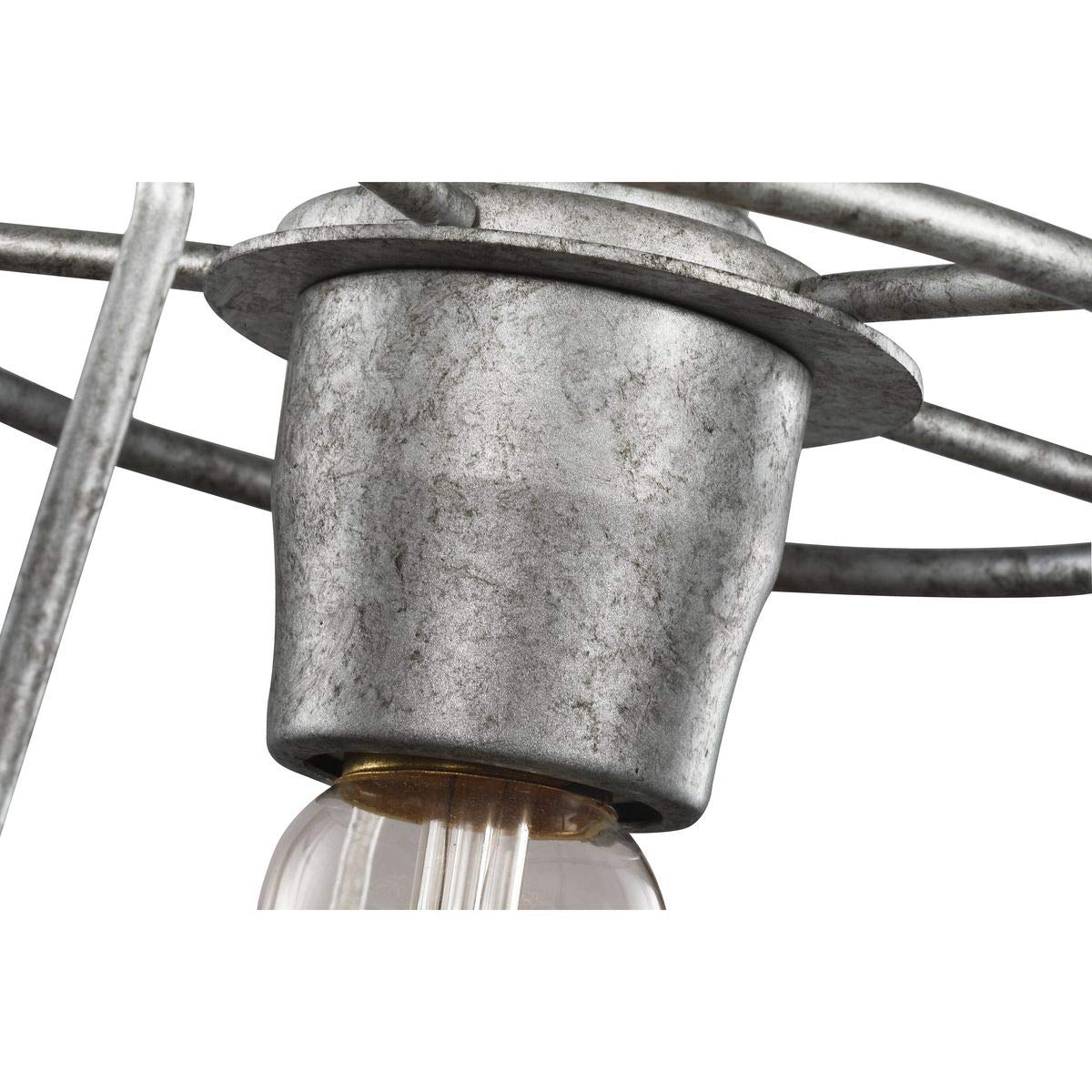 Progress Lighting Chambers Collection 1-Light Farmhouse Pendant Light in Galvanized Metal - Perfect for Kitchen Island, Dining Room, or Entryway Lighting