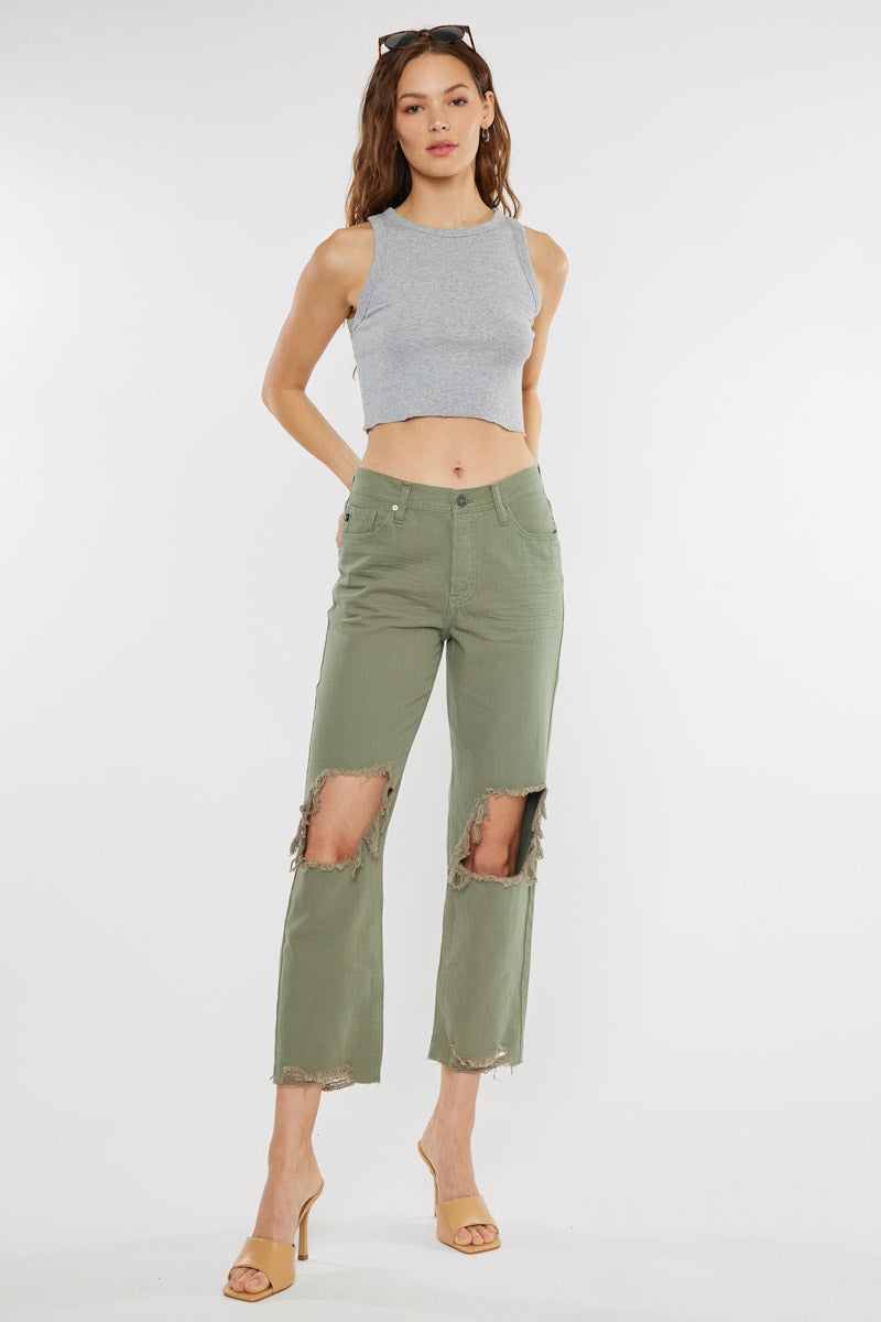 Blakely High Rise Straight Leg Jeans for Women - Stretchy Denim Pants, Comfortable & Flattering Fit - Perfect for Casual Wear, Office, and Date Night