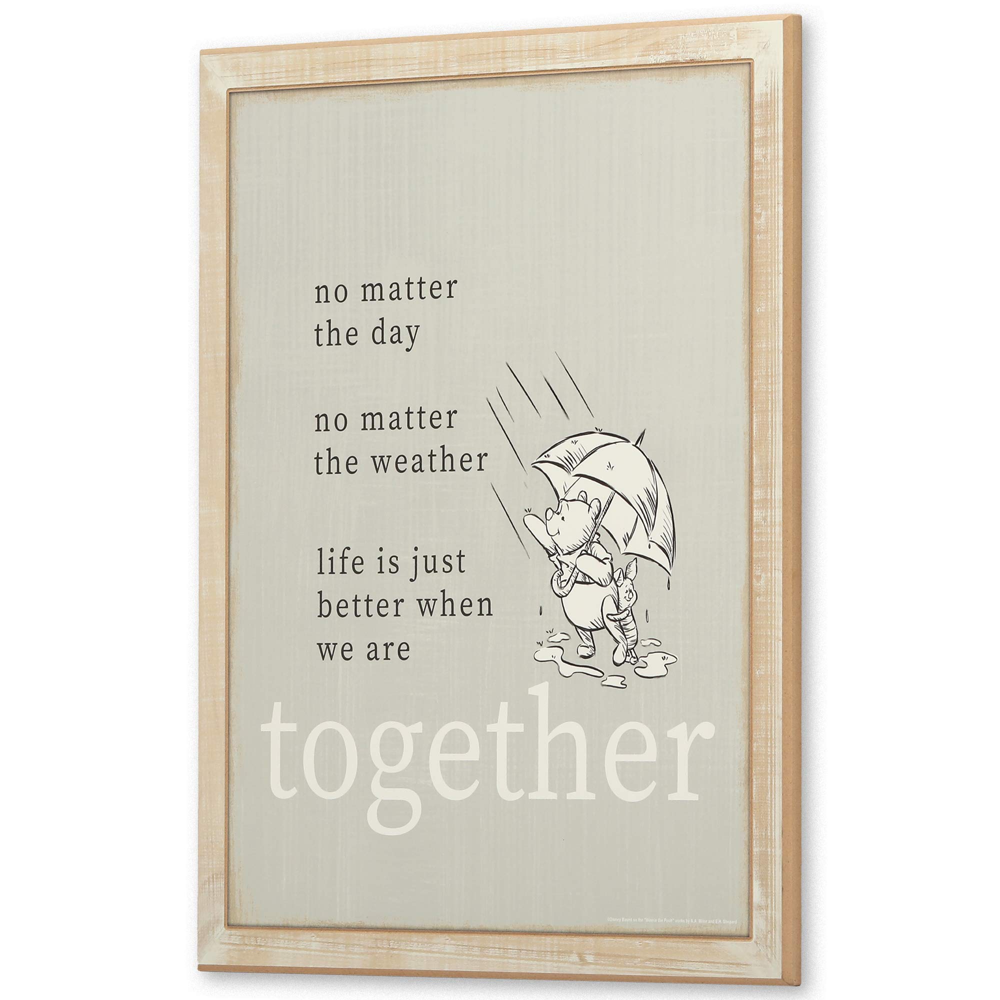 Disney Winnie the Pooh and Piglet Better Together Wood Wall Art - Nursery, Bedroom & Playroom Decor for Kids | Perfect for Disney Themed Rooms & Baby Showers