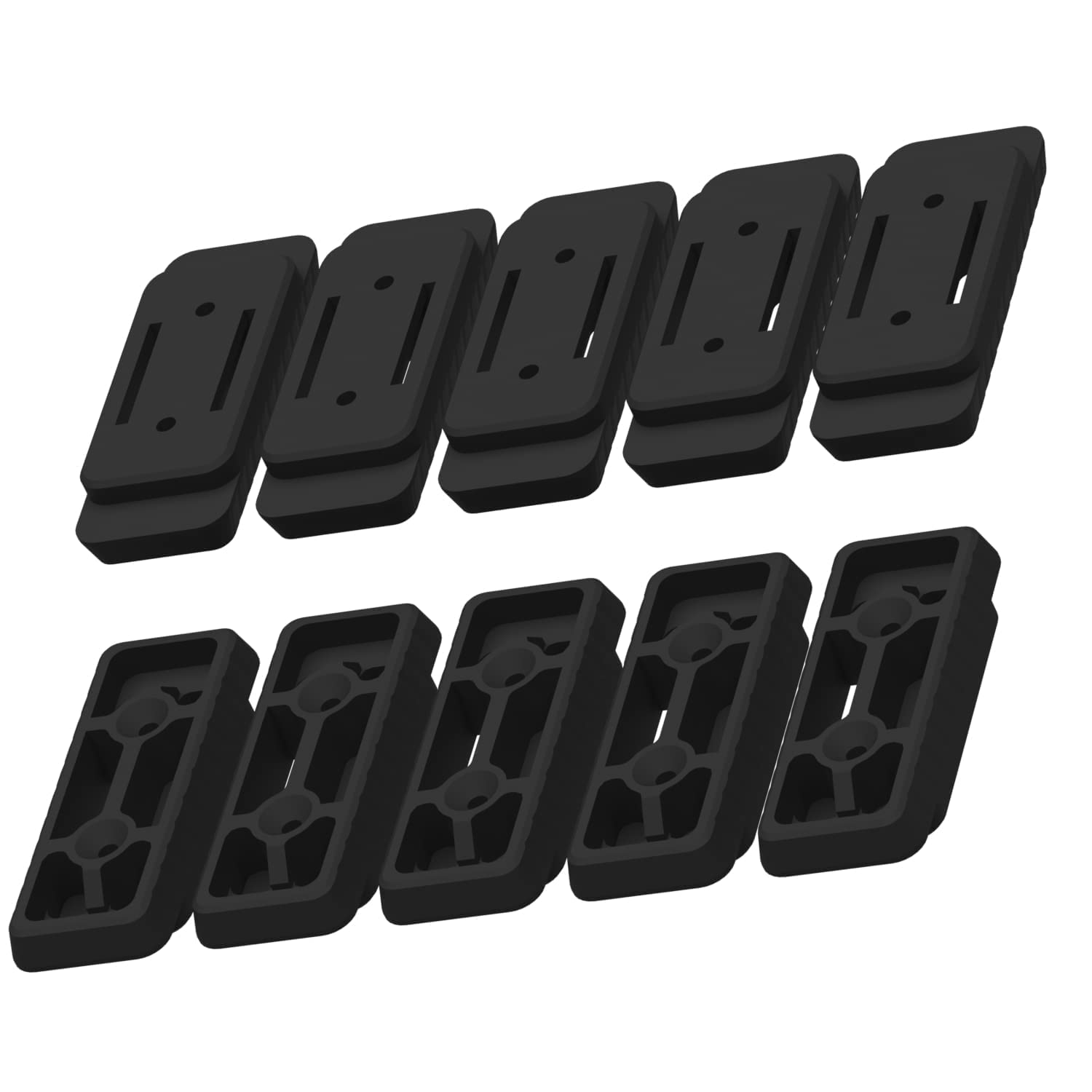NyVoozy Milwaukee Packout Mounting Feet - 10 Pack Black Heavy Duty Tool Organizer | Compatible with Milwaukee Packout System | Workshop, Garage & Job Site Storage Solution