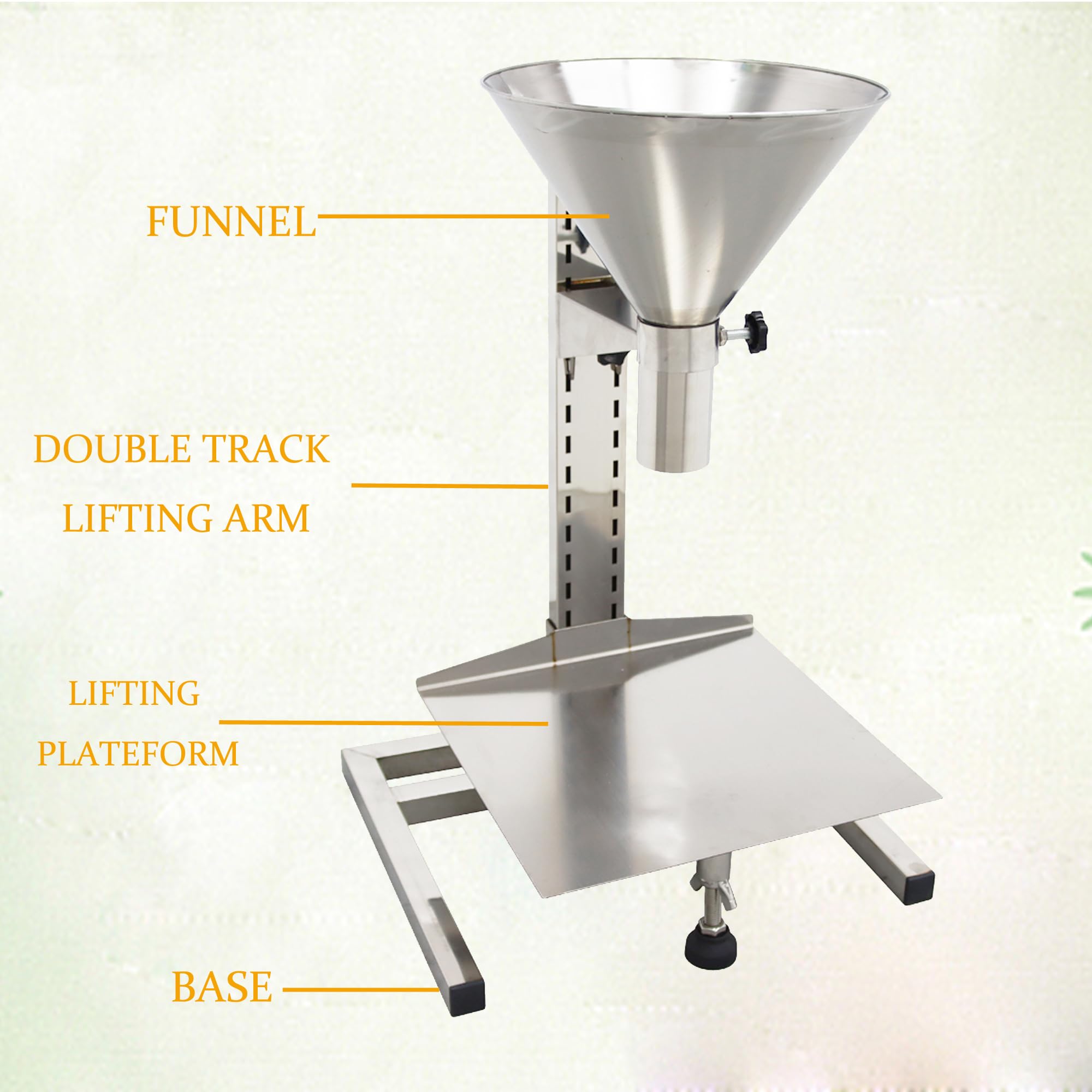 Premium Stainless Steel Funnel with Stand - 2.7