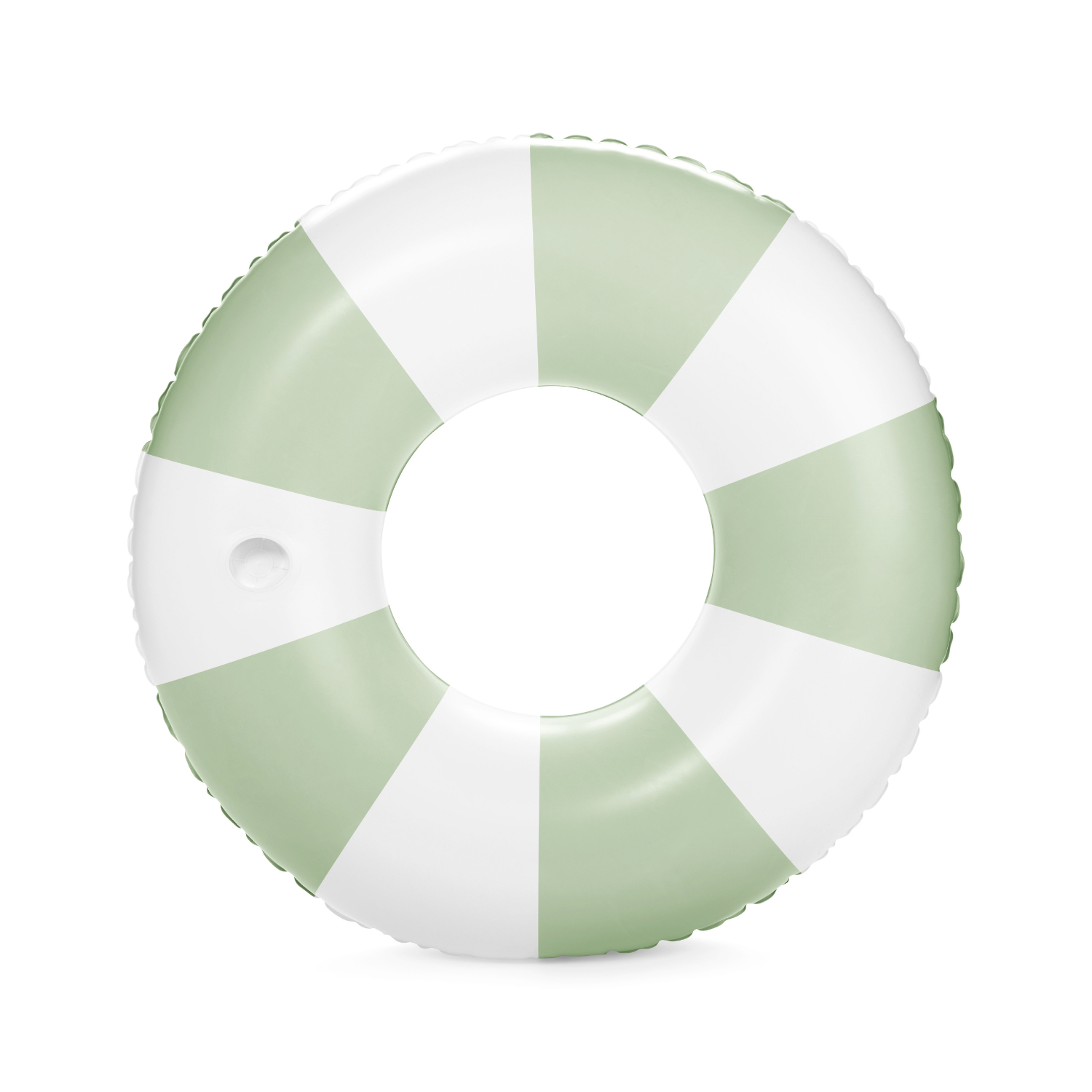 Premium Candy Striped Green & White Pool Float - Inflatable Lounge Raft for Summer Pool Parties, Beach Relaxation & Backyard Fun