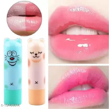 Fruit Flavor Cartoon Lip Balm Set - Pack of 5 Assorted Flavors for Kids & Adults - Moisturizing & Fun Lip Care for School, Travel, and Daily Use
