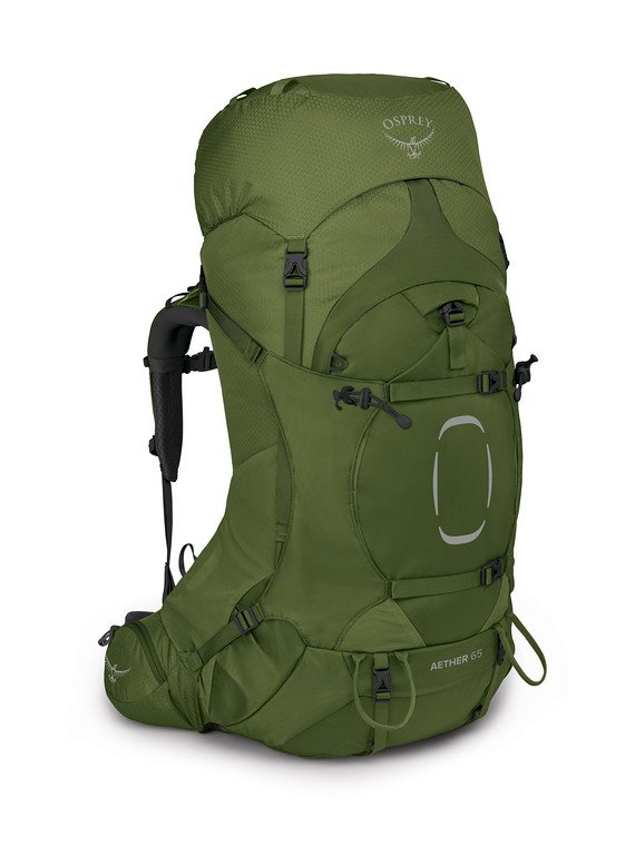 Osprey Aether 65 Backpack - Lightweight Hiking Backpack for Men & Women, 65L Travel Backpack with Adjustable Suspension - Perfect for Camping, Trekking & Outdoor Adventures