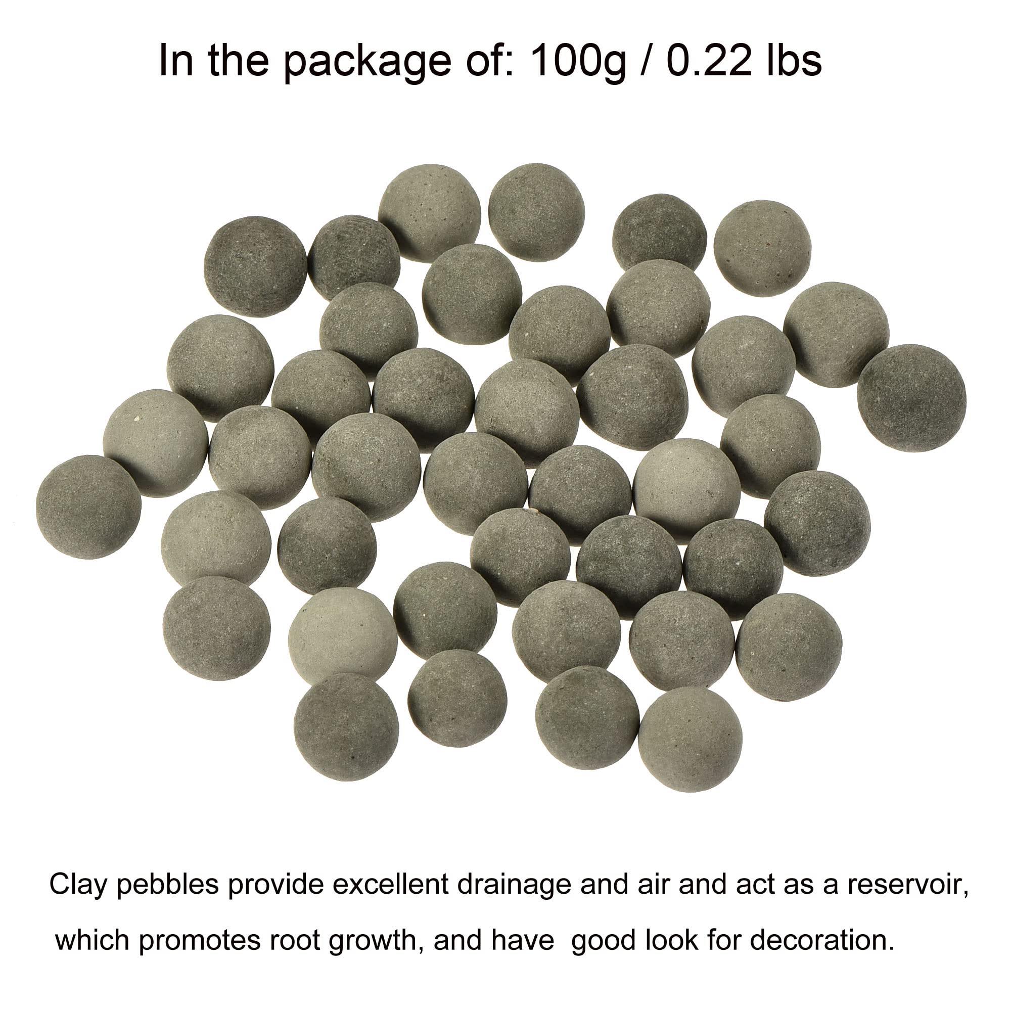 Organic Clay Pebbles 7-8mm - 0.22 lbs Hydroponic Growing Media for Indoor Plants, Orchids, Bonsai & Aquaponics - Lightweight Expanded Clay Balls for Hydroponics, Vase Fillers, Garden Decor & Water Filtration