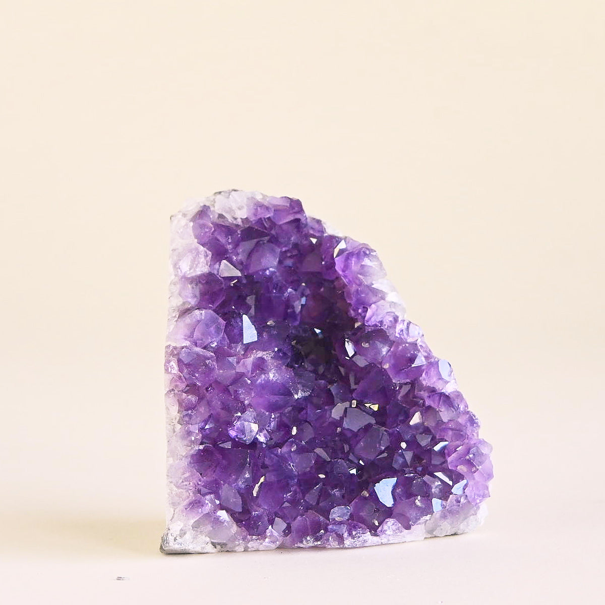 Natural Amethyst Geode with Cut Base - Large Purple Crystal Cluster for Home Decor, Meditation & Healing - Perfect for Living Room, Office or Gift