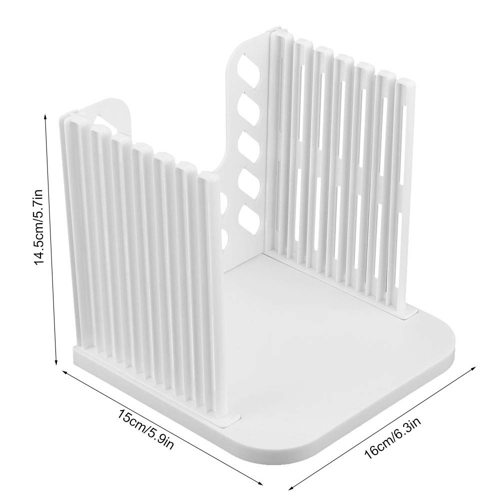Foldable Bread Slicer - Plastic Toast & Loaf Cutting Guide for Homemade Bread, Cakes, Bagels | Perfect for Baking, Meal Prep & Kitchen Organization (White)