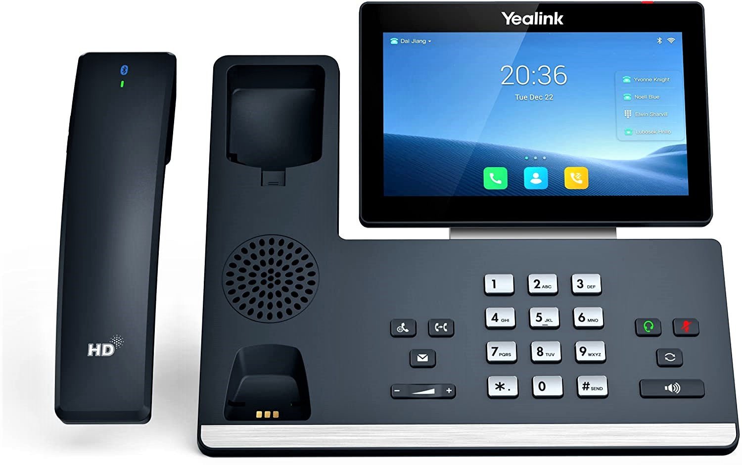 Yealink SIP T58W Pro IP Phone - HD VoIP Business Phone with Touchscreen, Bluetooth, WiFi - Ideal for Office, Call Center & Remote Work