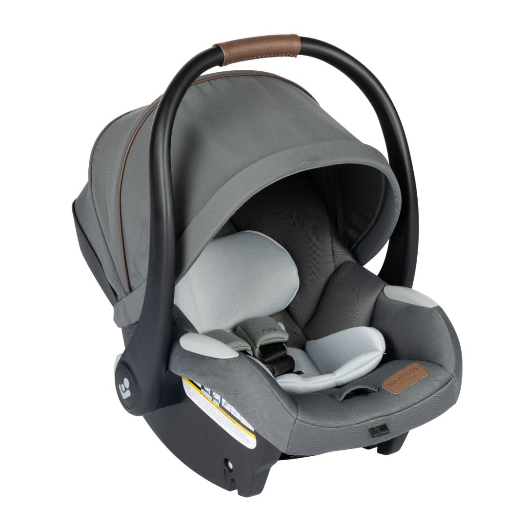Maxi Cosi Mico Luxe Infant Car Seat with Vegan Leather Grip - Premium Baby Safety Car Seat for Newborns - Perfect for Travel, Shopping & Family Outings
