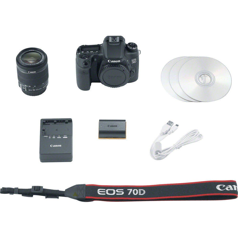 Canon EOS 70D DSLR Camera with 18-55mm STM Lens f/3.5-5.6 - Professional Photography for Travel, Portraits & Vlogging