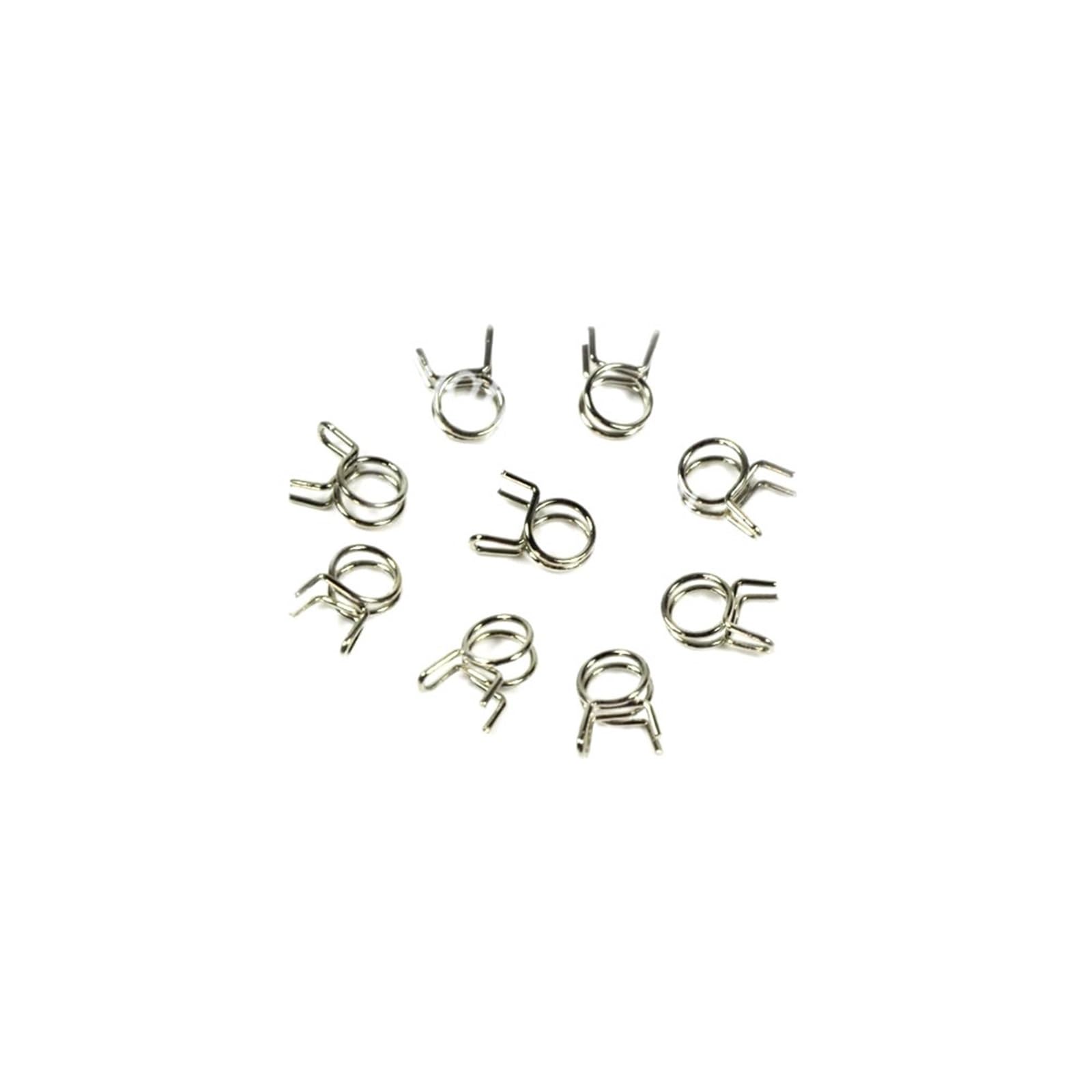 10pcs RC Fuel Line Hose Clamps 6mm Spring Clip Fasteners - Durable RC Model Fuel Tube Connectors & Accessories for RC Cars, Boats, Airplanes - Perfect for Fuel Line Securing & Maintenance