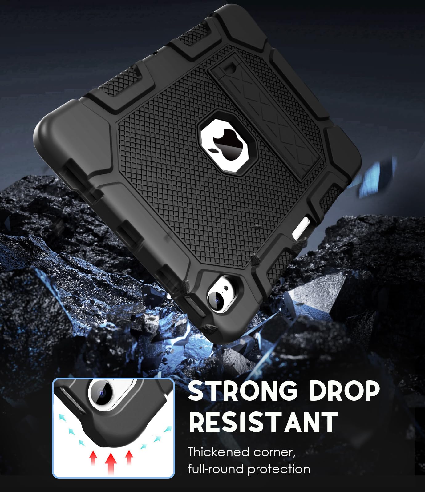 Premium Shockproof Rugged Case for iPad Air 11-inch (M3/M2) 2025/2024 & iPad Air 5th/4th Gen 10.9