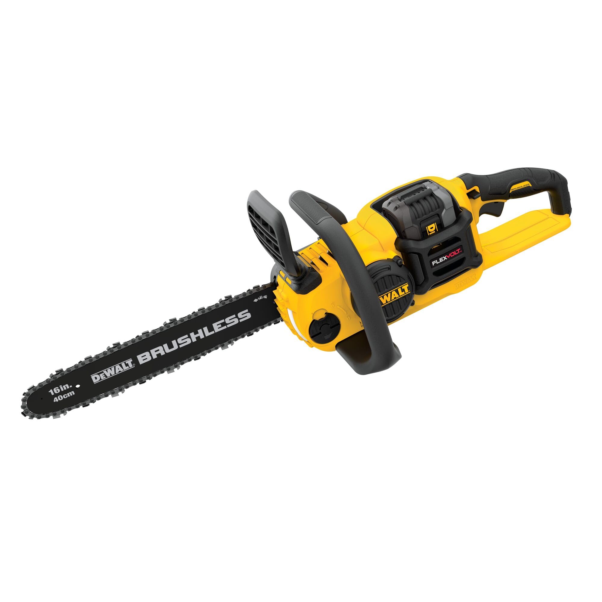 DEWALT FLEXVOLT 60V MAX* Brushless Chainsaw Kit (2.0 Ah) (DCCS670T1) - Cordless Electric Chainsaw for Tree Cutting, Wood Chopping & Yard Maintenance