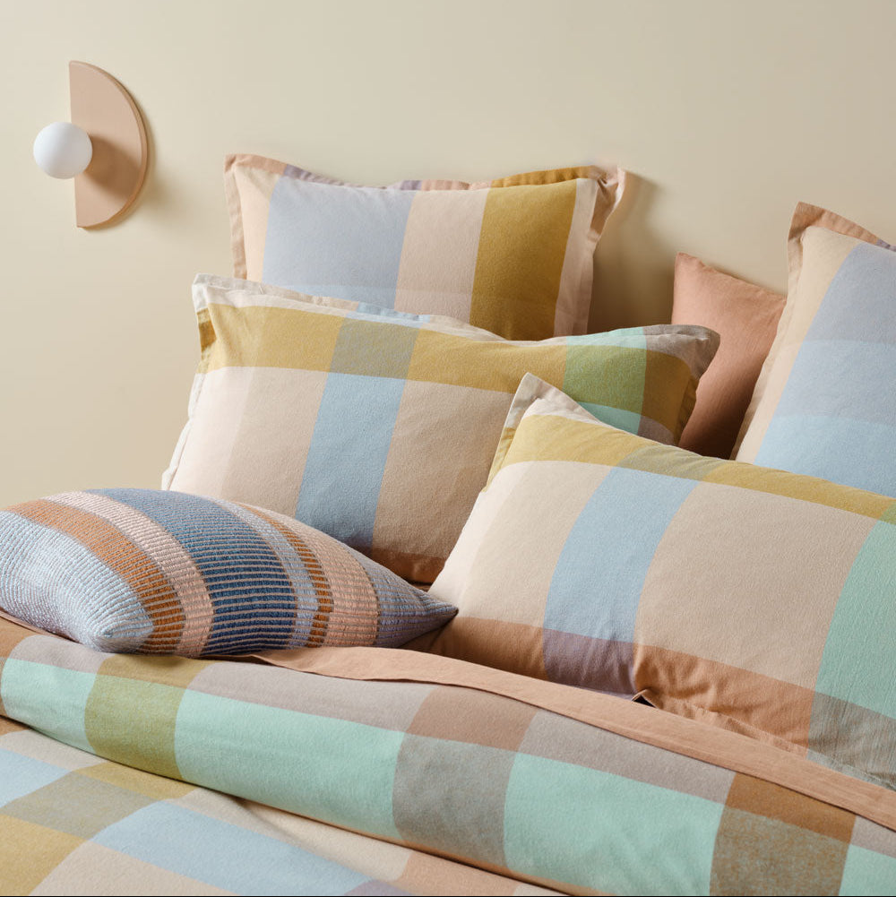 Premium Eastwood Hazelnut Quilt Cover Set - 100% Cotton Luxury Bedding by Linen House for Cozy Bedroom & Guest Room Decor