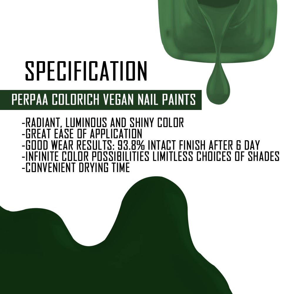 PERPAA Vegan Nail Polish Set - Quick Dry, Glossy Finish, Non-Toxic & Cruelty-Free - 2 Colors (Texture Silver & Army Green) 10ml Each - Perfect for Nail Art, Manicures, and Gift Giving