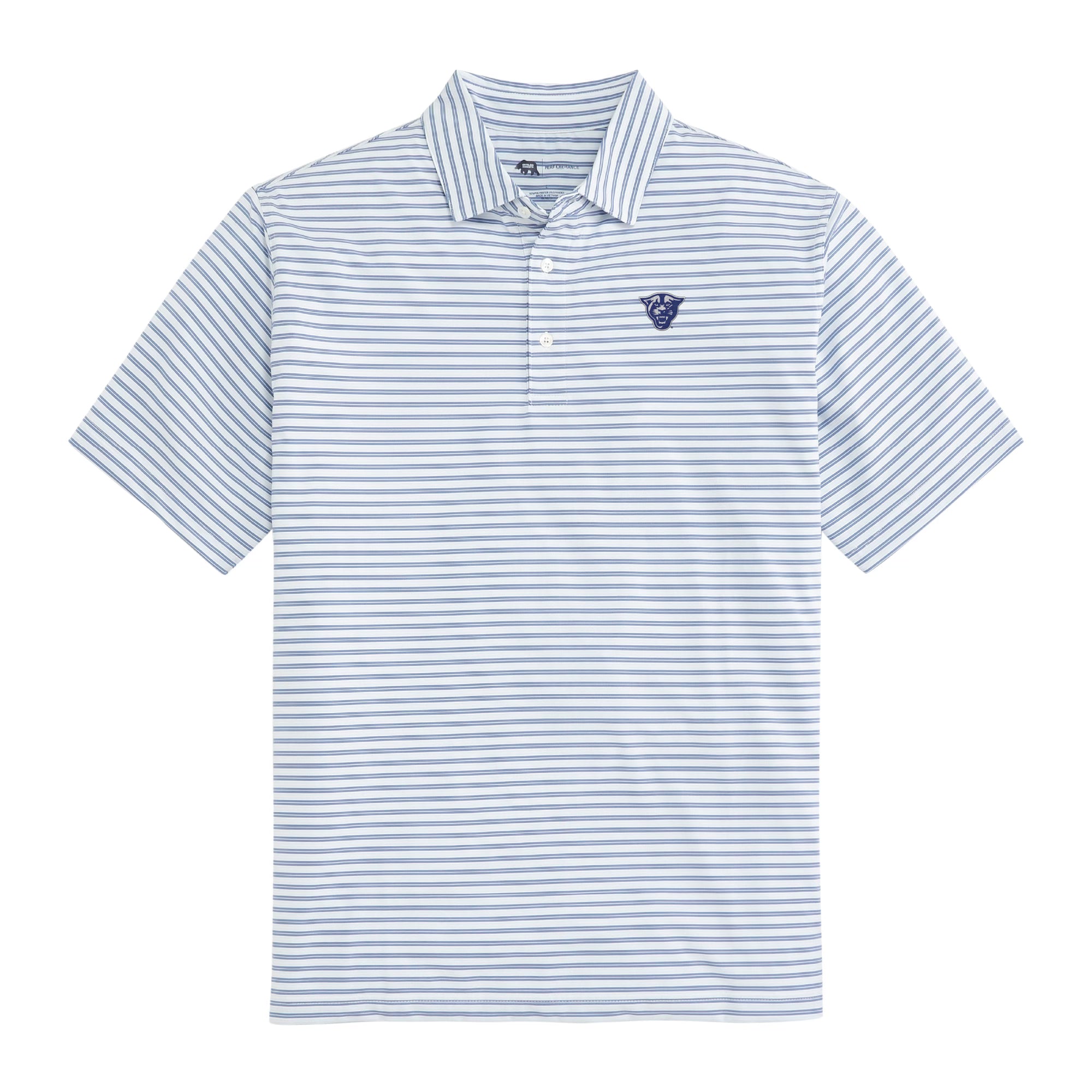 Georgia State Performance Polo Shirt with Wedge Stripe Design - Breathable & Moisture-Wicking for Sports, Golf & Outdoor Activities