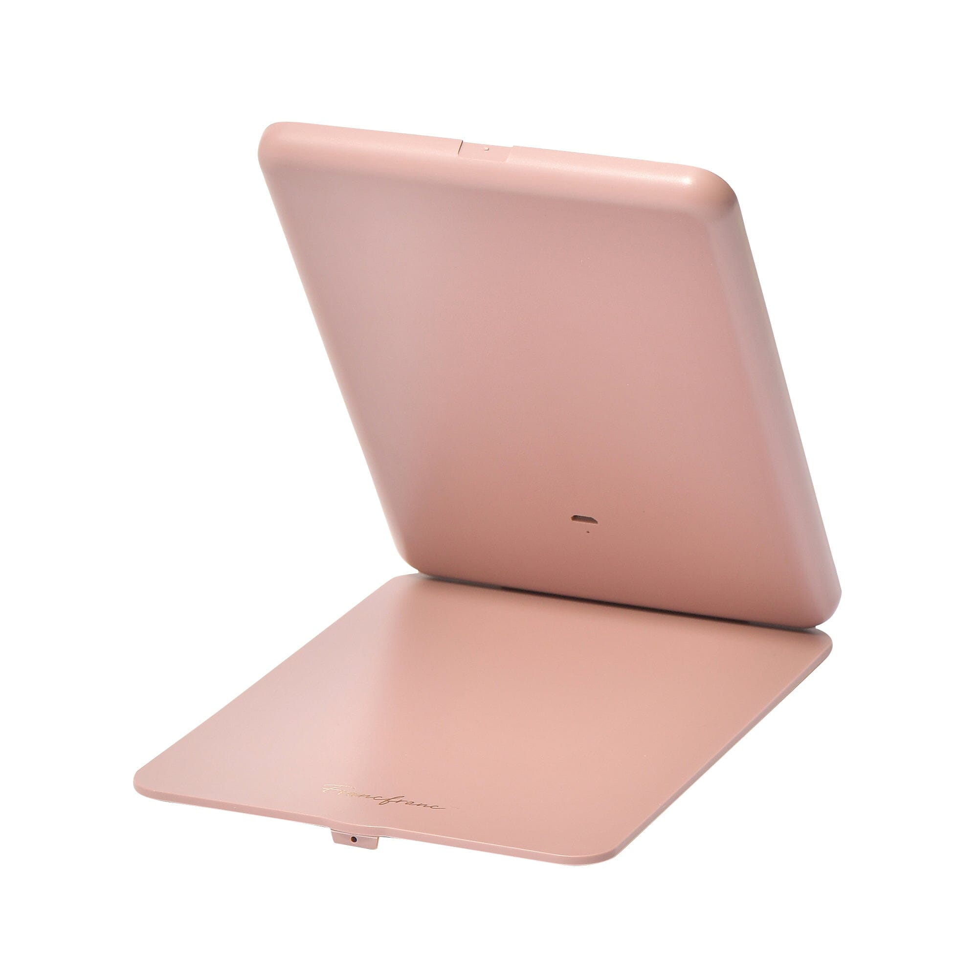 Pink LED Folding Mirror with Lights - Portable Vanity Mirror for Makeup, Travel, and Home Use