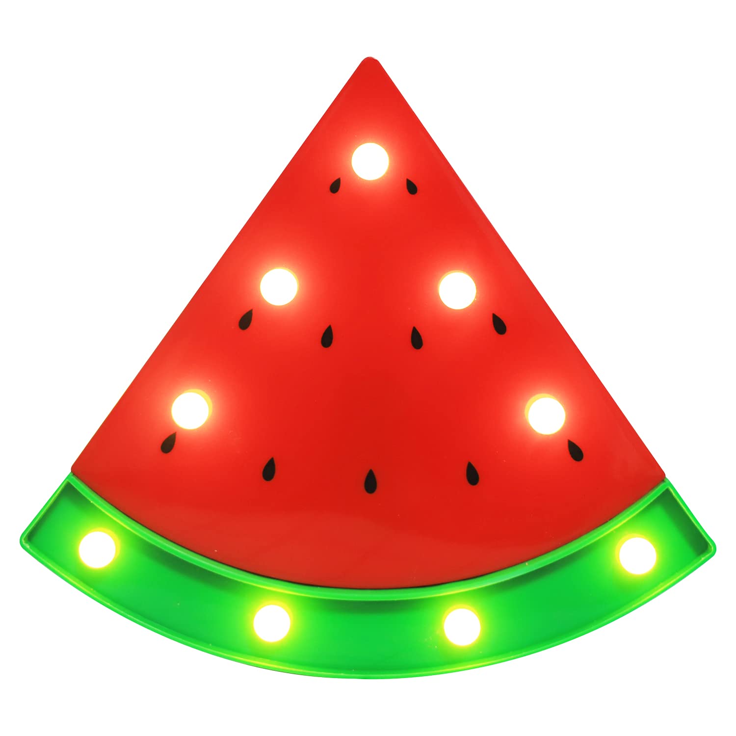 Battery Operated LED Watermelon Night Light - Portable Watermelon Shaped Desk Lamp for Kids Room, Nursery Decor & Christmas Gift (Red) - Perfect for Bedtime, Parties & Wall Decoration