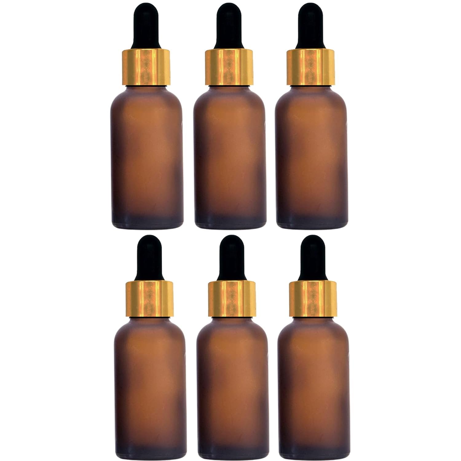 B.H.Industry 30ml Frosted Amber Glass Bottle with Glass Dropper - Essential Oil Bottles for Beauty, DIY Blends, Perfume & Aromatherapy - Perfect for Travel, Gifts & Home Use