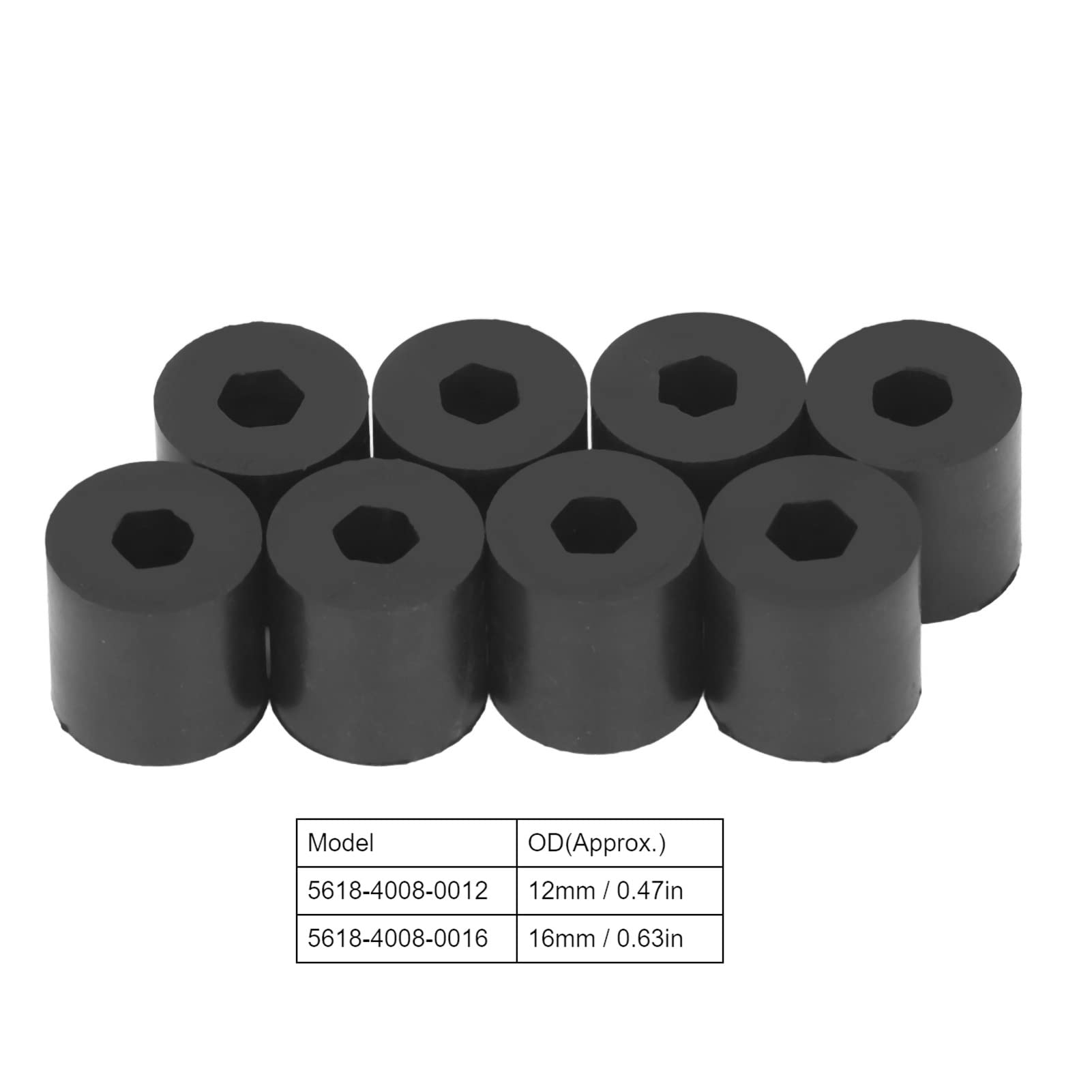 30A Silicone Pick Roller Kit - 5mm Robot Accessories & Printer Transfer Rollers (5618-4008-0016) for Automated Assembly Lines and 3D Printing Applications