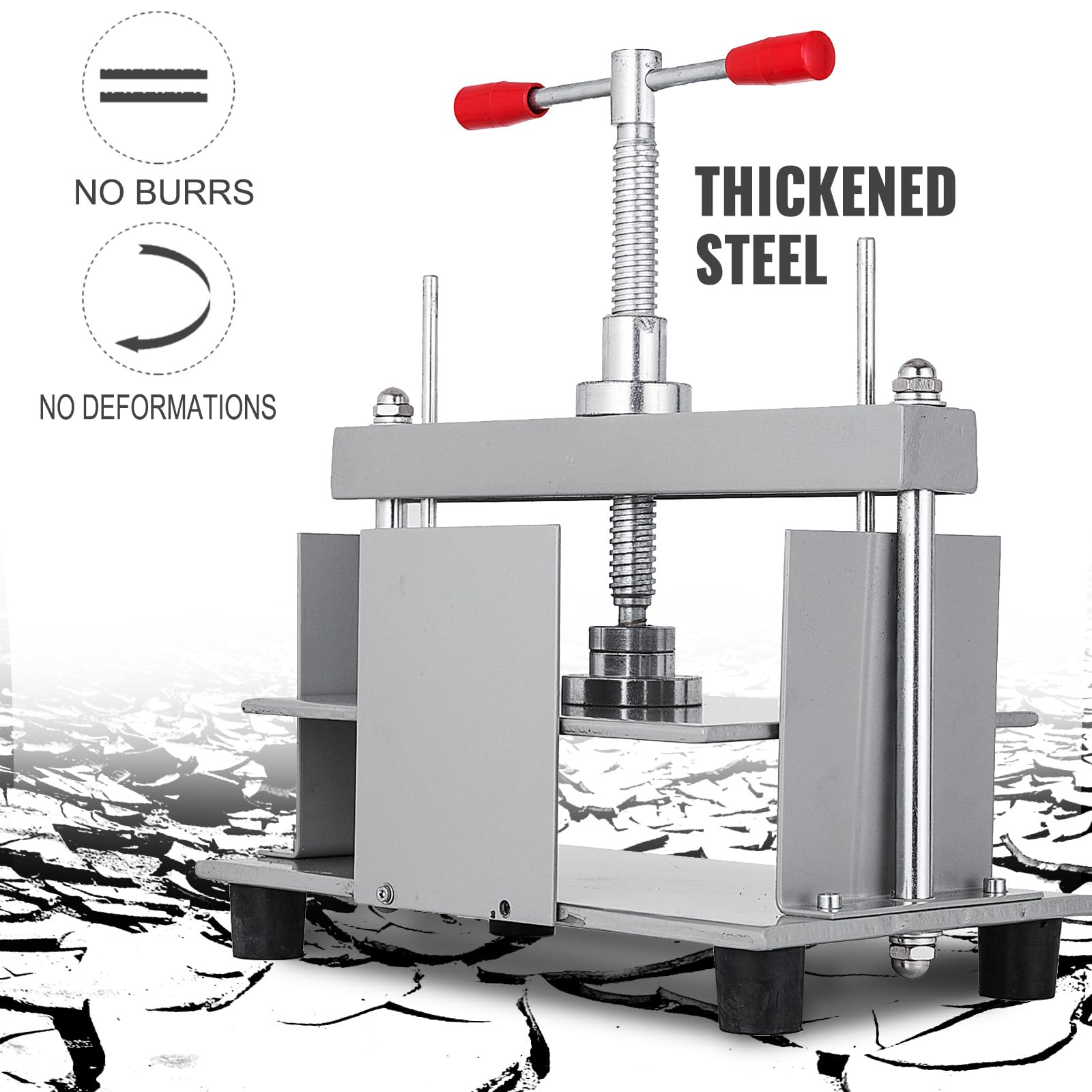VEVOR Manual Paper Press Machine 12x8.6 Inch - A4 Paper Flattening Press with 10cm Thickness Steel Frame - Hand Operated Bookbinding & Papermaking Press for DIY Crafts, Scrapbooking & Book Restoration