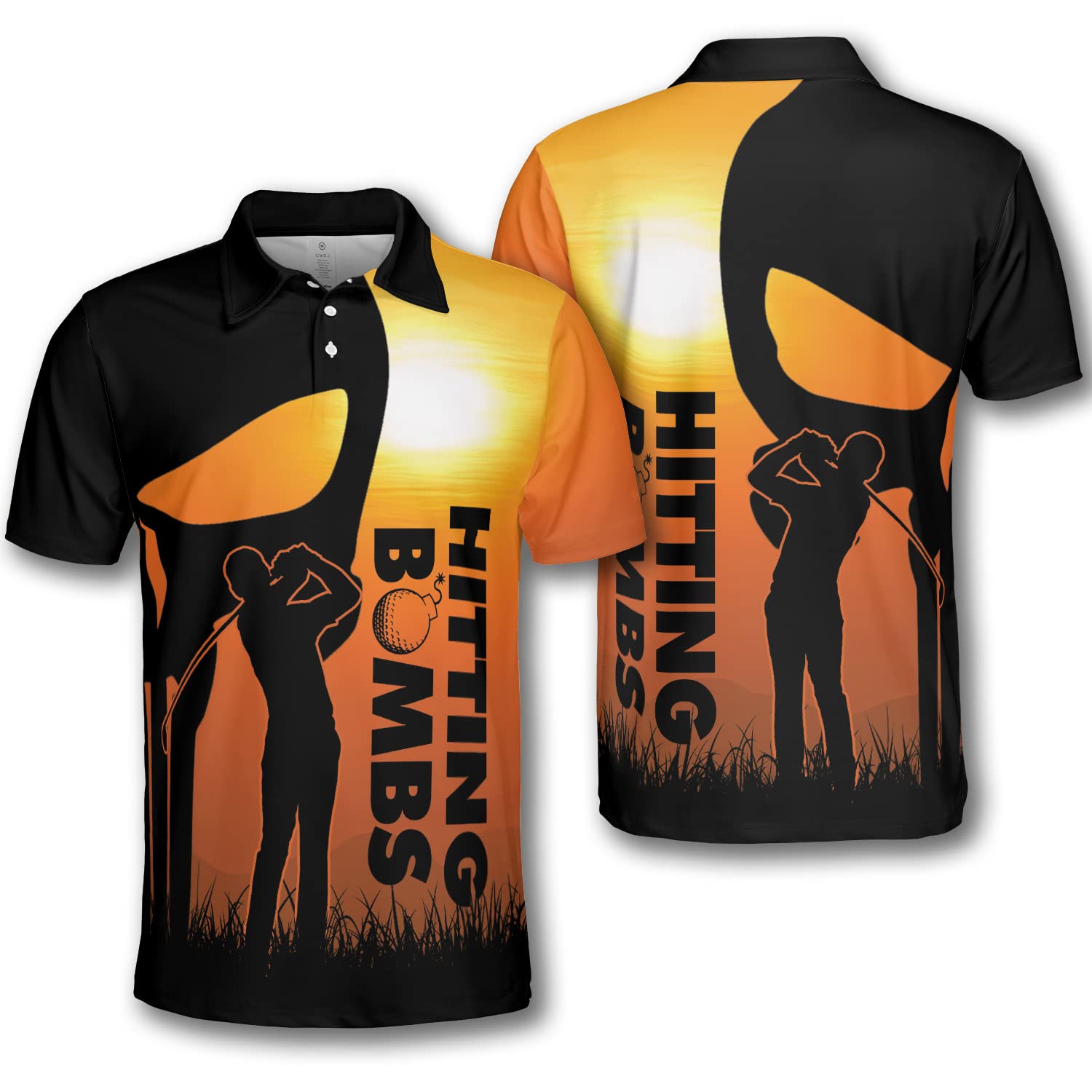 Men's Dri-Fit Short Sleeve Golf Shirts - Funny President Cup Golf Apparel - Moisture Wicking Performance Overshirts for Golfing & Casual Wear
