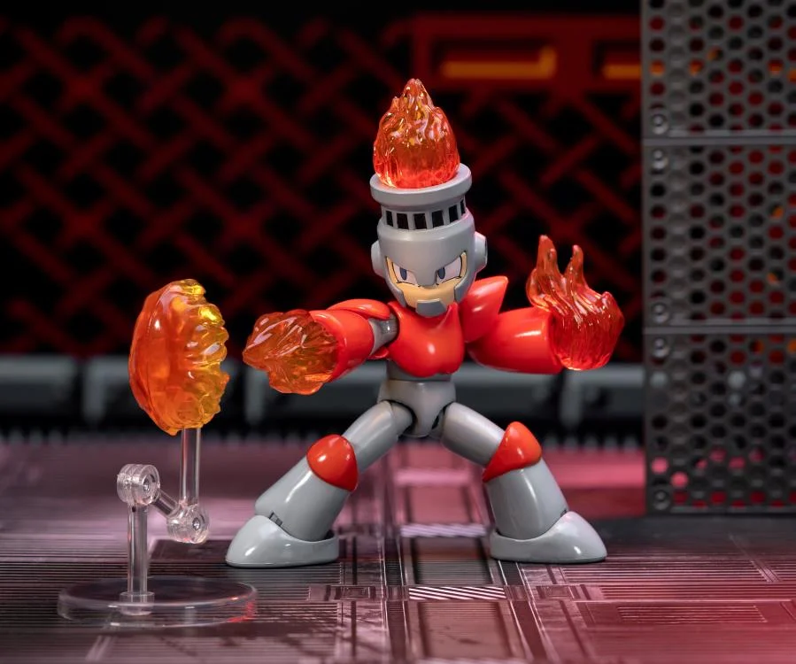 Jada Toys Mega Man Fire Man 1/12 Scale 6-Inch Action Figure - Collectible Toy for Display, Gaming Enthusiasts & Anime Fans