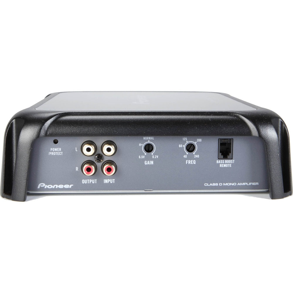 Pioneer GM DX871 1600W Class D Mono Car Amplifier with Gold Plated RCA Terminals & Bass Boost Remote - High Power Audio for Car Stereo, Subwoofer, and Truck Sound Systems